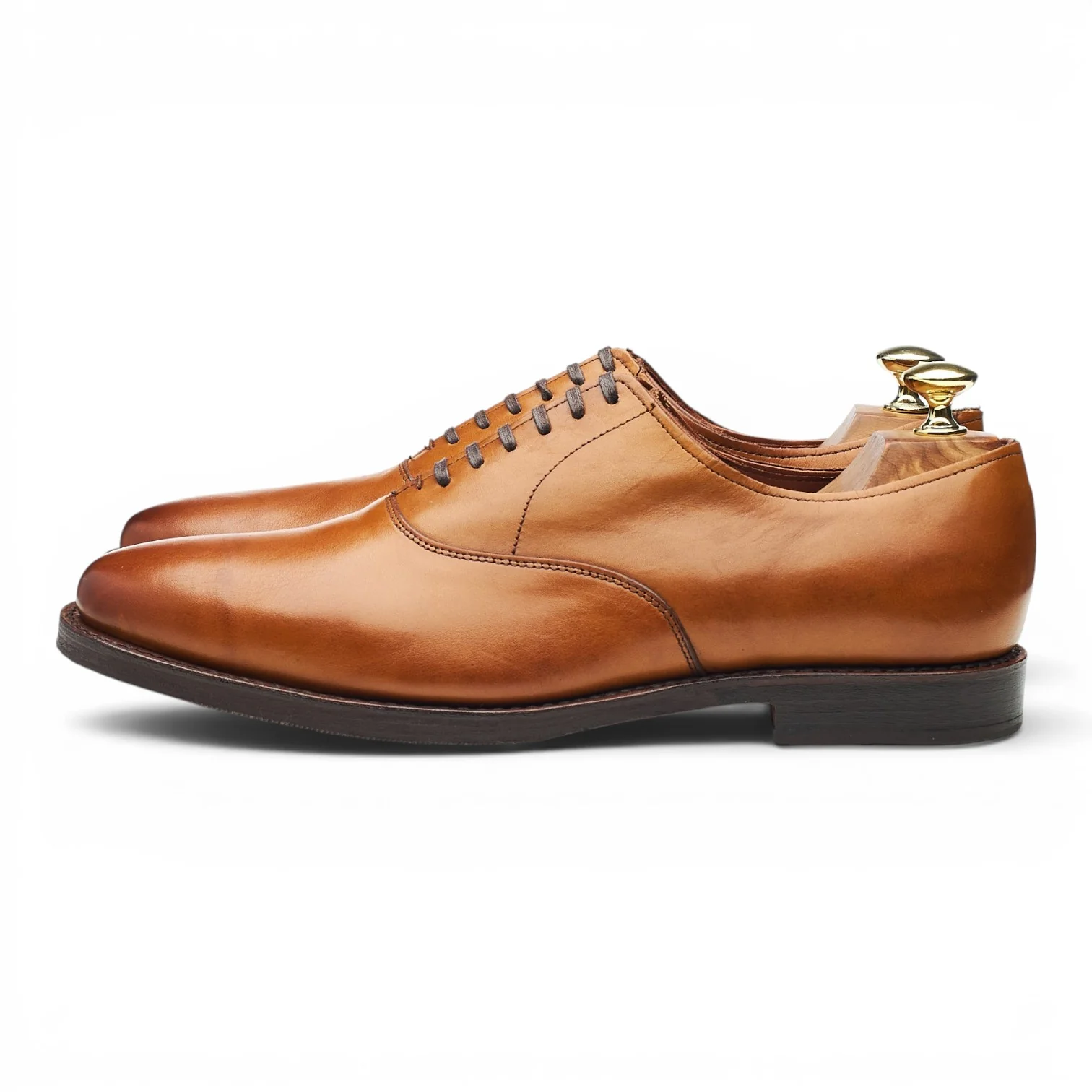 'Carlyle' Tan Brown Leather Oxford UK 8 US 9 D - Image 3