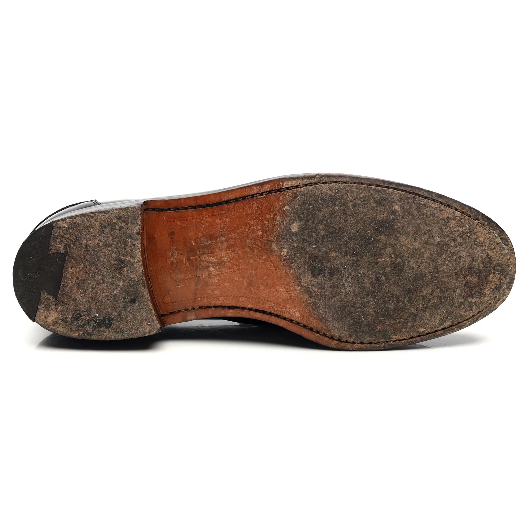 'Caruso' Black Leather Loafers UK 9.5 F - Image 11