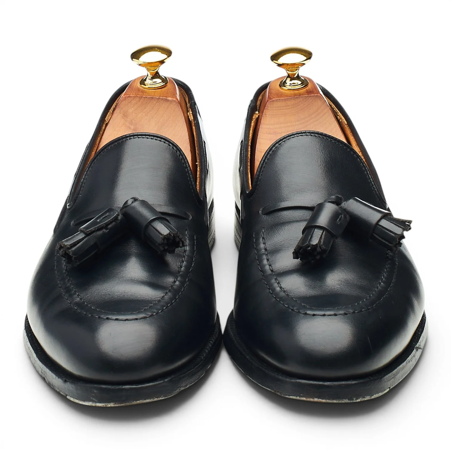 'Cavendish 2' Black Leather Tassel Loafers UK 6.5 E - Image 2