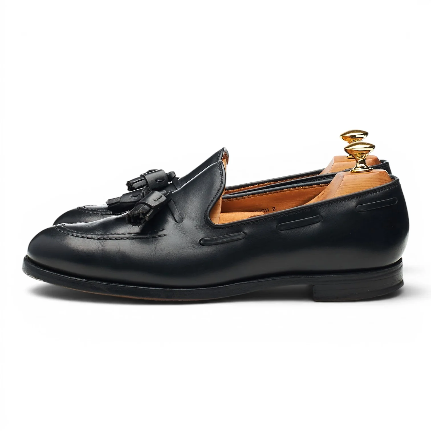 'Cavendish 2' Black Leather Tassel Loafers UK 6.5 E - Image 3