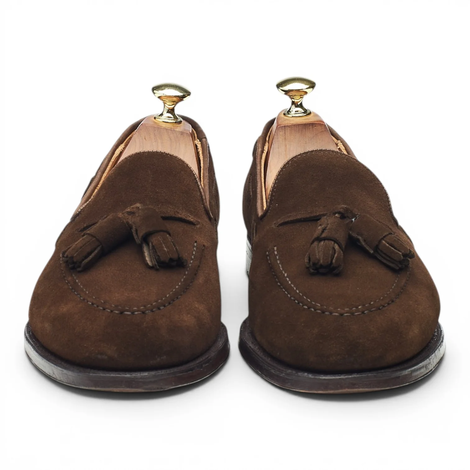 'Cavendish 2' Dark Brown Suede Tassel Loafers UK 7.5 E - Image 2