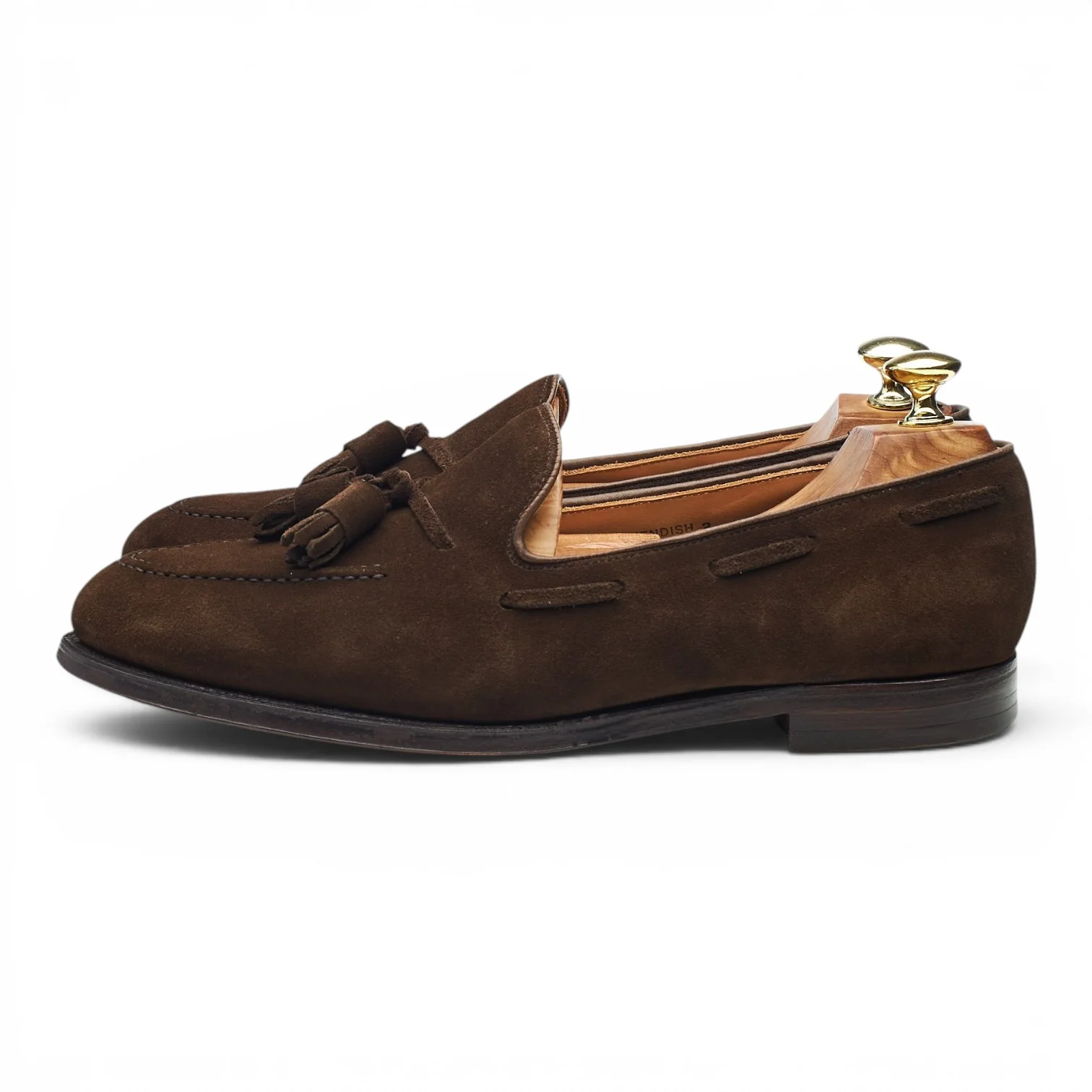 'Cavendish 2' Dark Brown Suede Tassel Loafers UK 7.5 E - Image 3