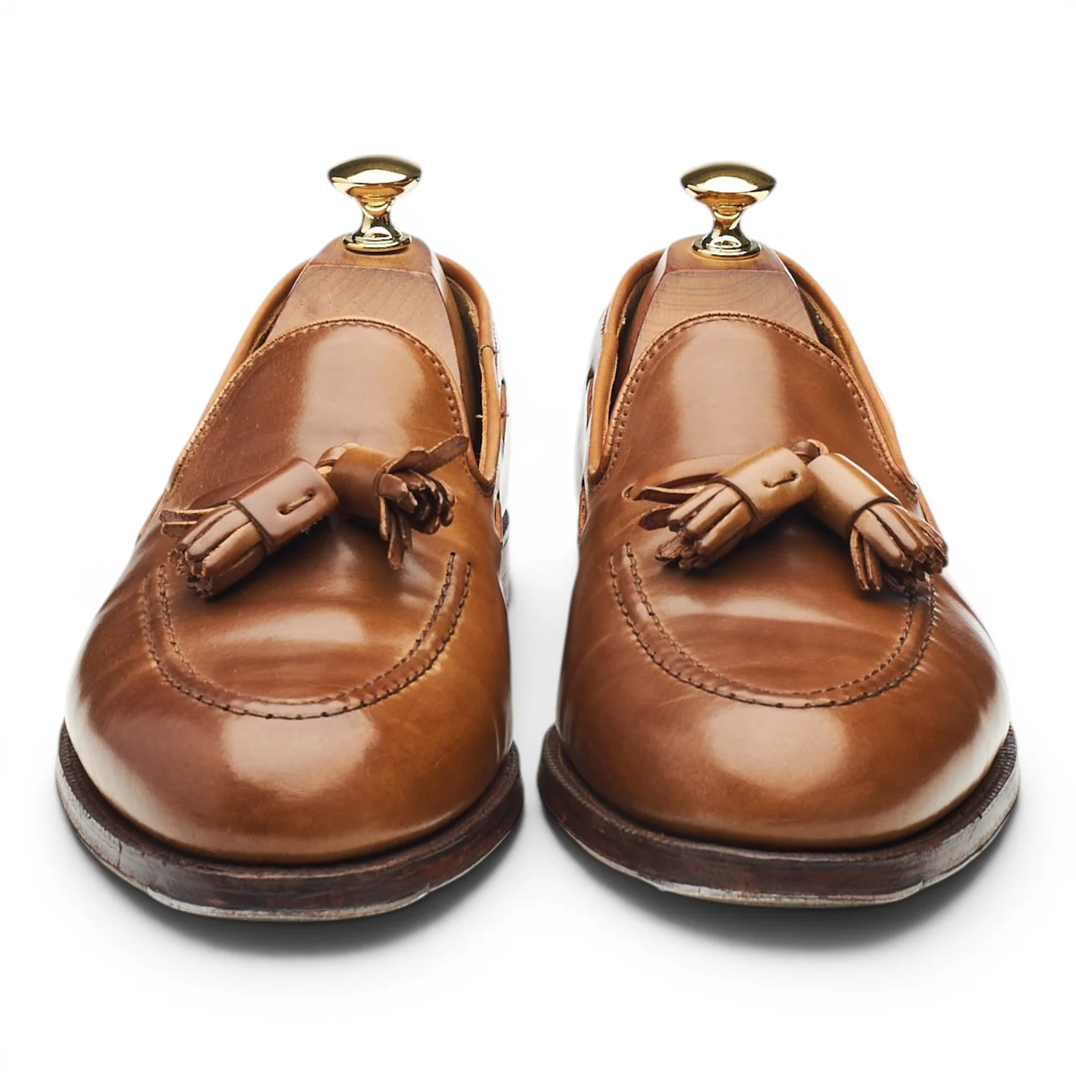 'Cavendish 2' Whisky Tan Brown Cordovan Leather Tassel Loafers UK 6.5 E - Image 2