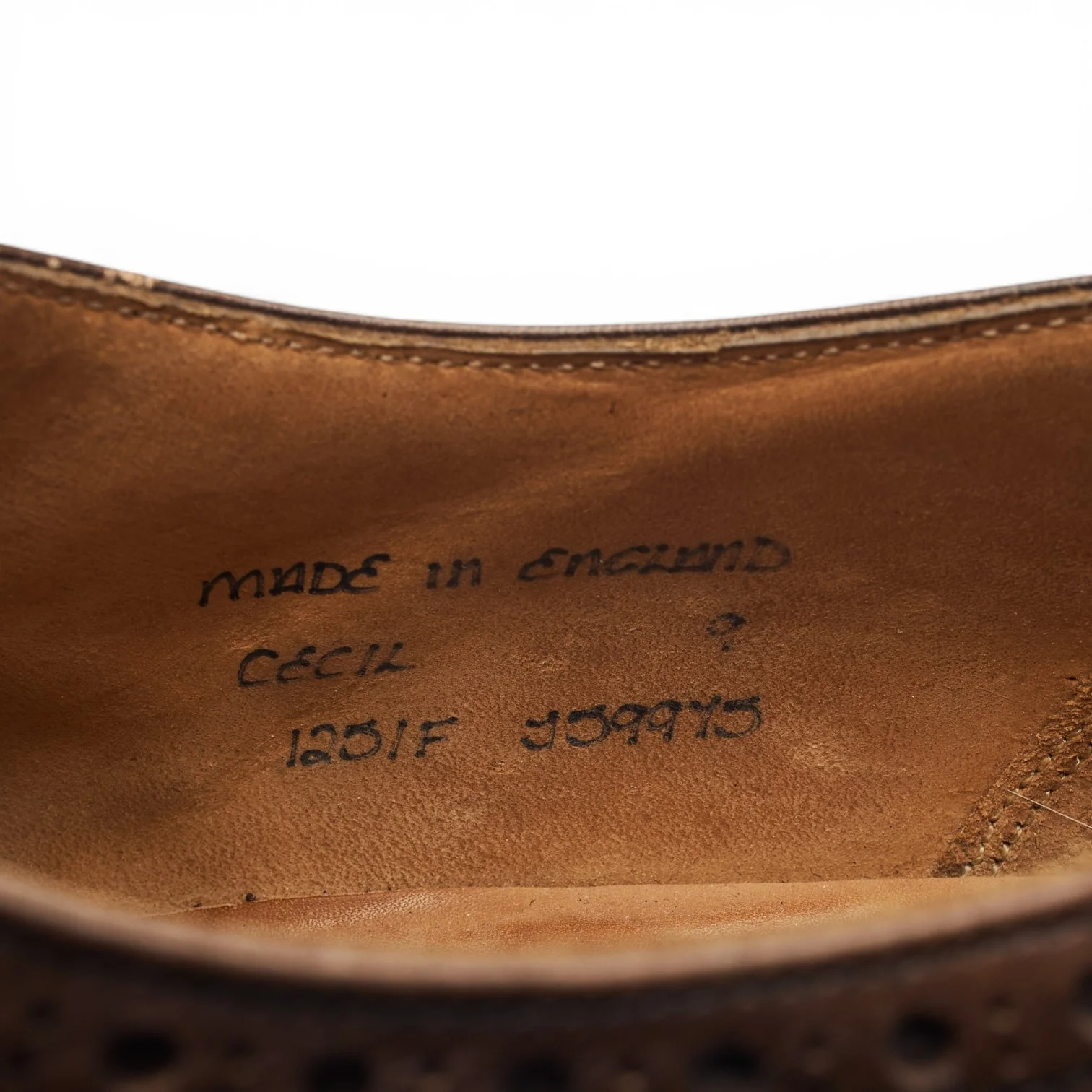 'Cecil' Dark Brown Leather Suede Oxford Brogues UK 9 F - Image 7