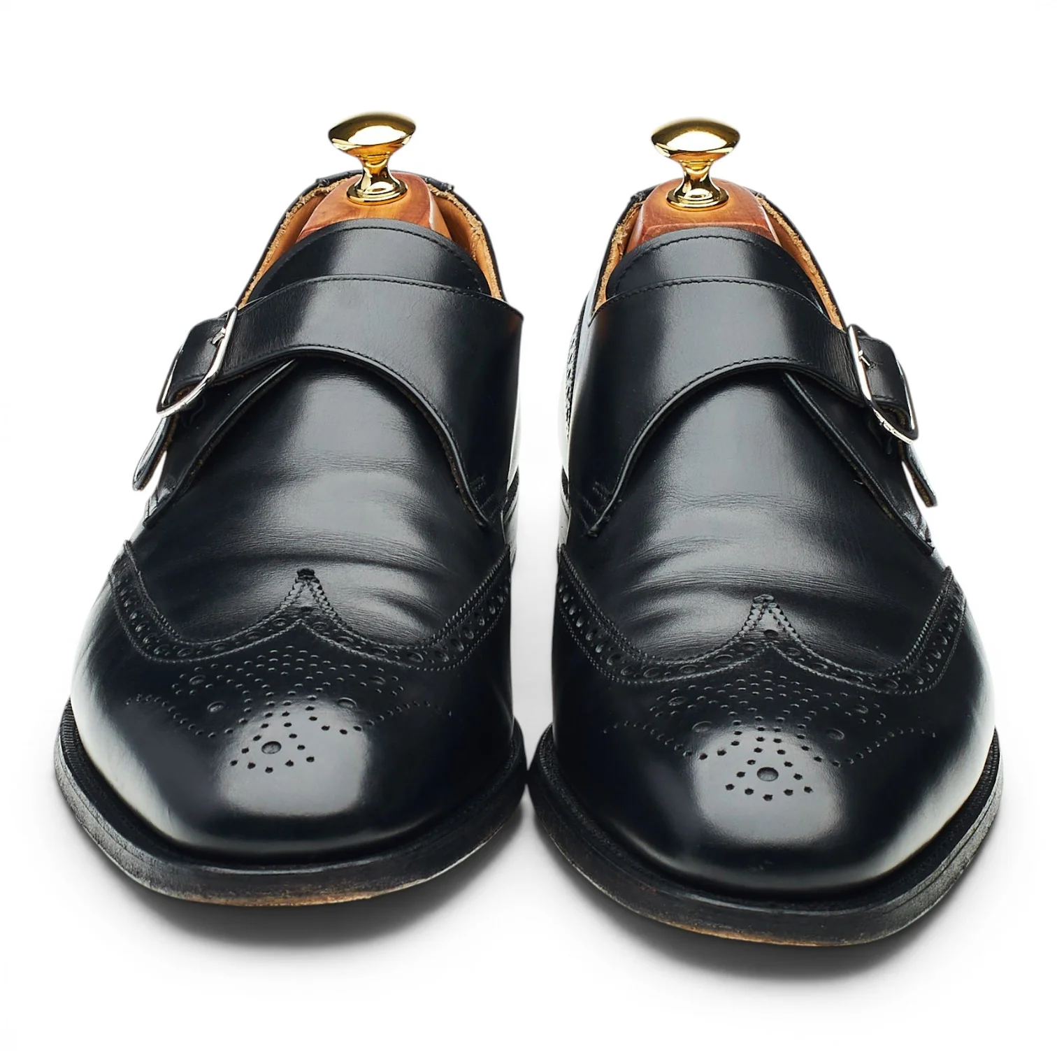 'Chalfont' Black Leather Monk Strap UK 10 E - Image 2