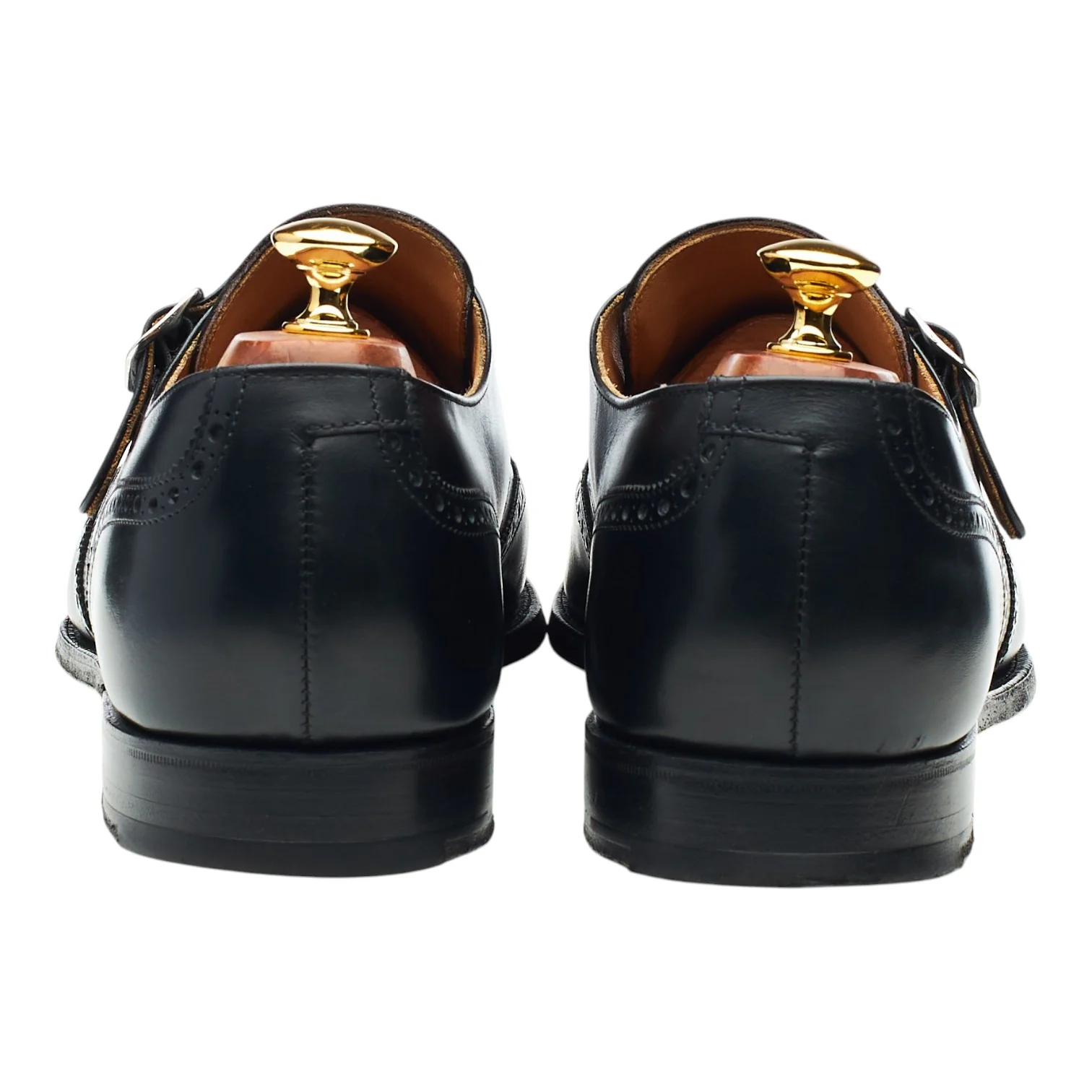 'Chalfont' Black Leather Monk Strap UK 10 E - Image 4