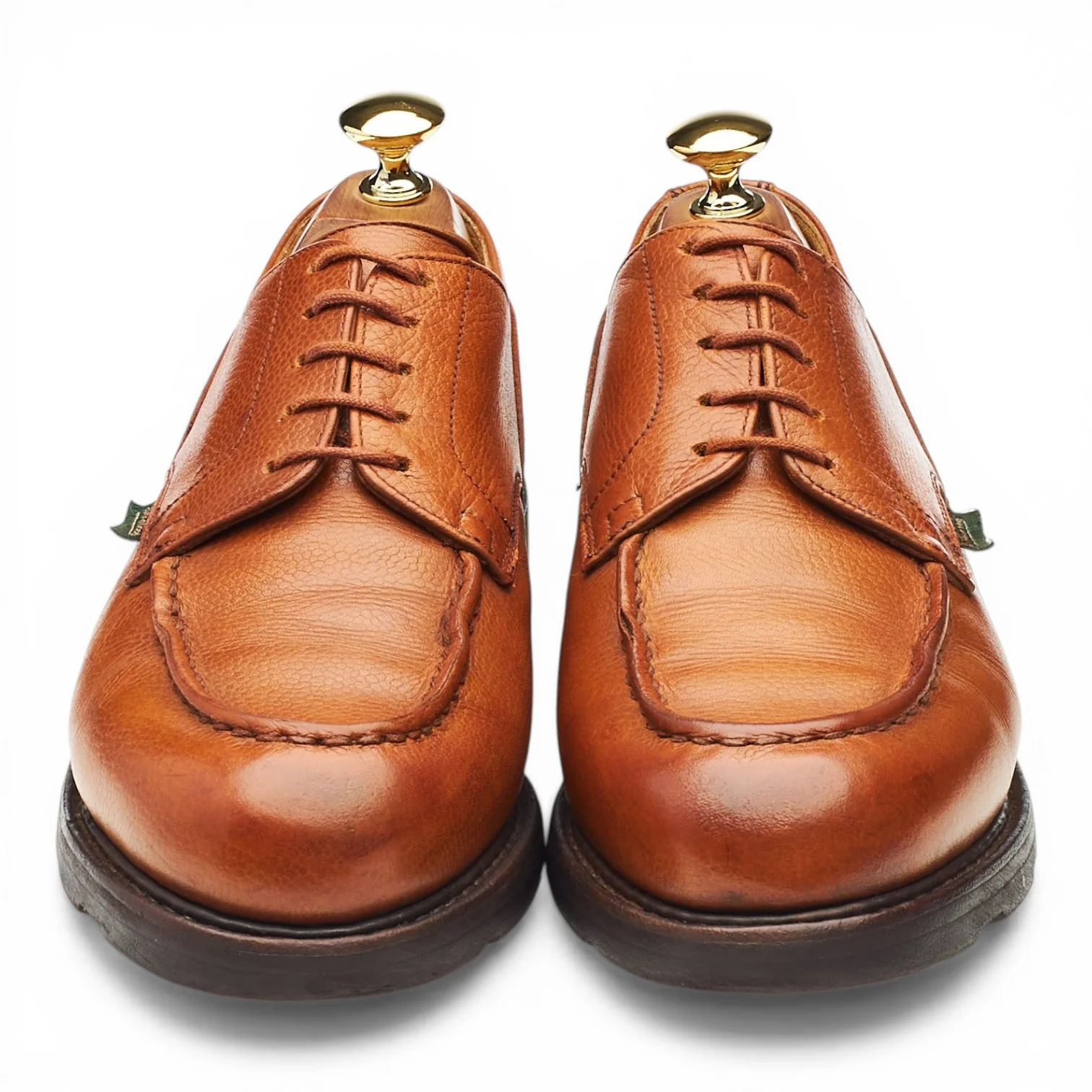 'Chambord' Tan Brown Grain Leather Apron Derby UK 6 F - Image 2