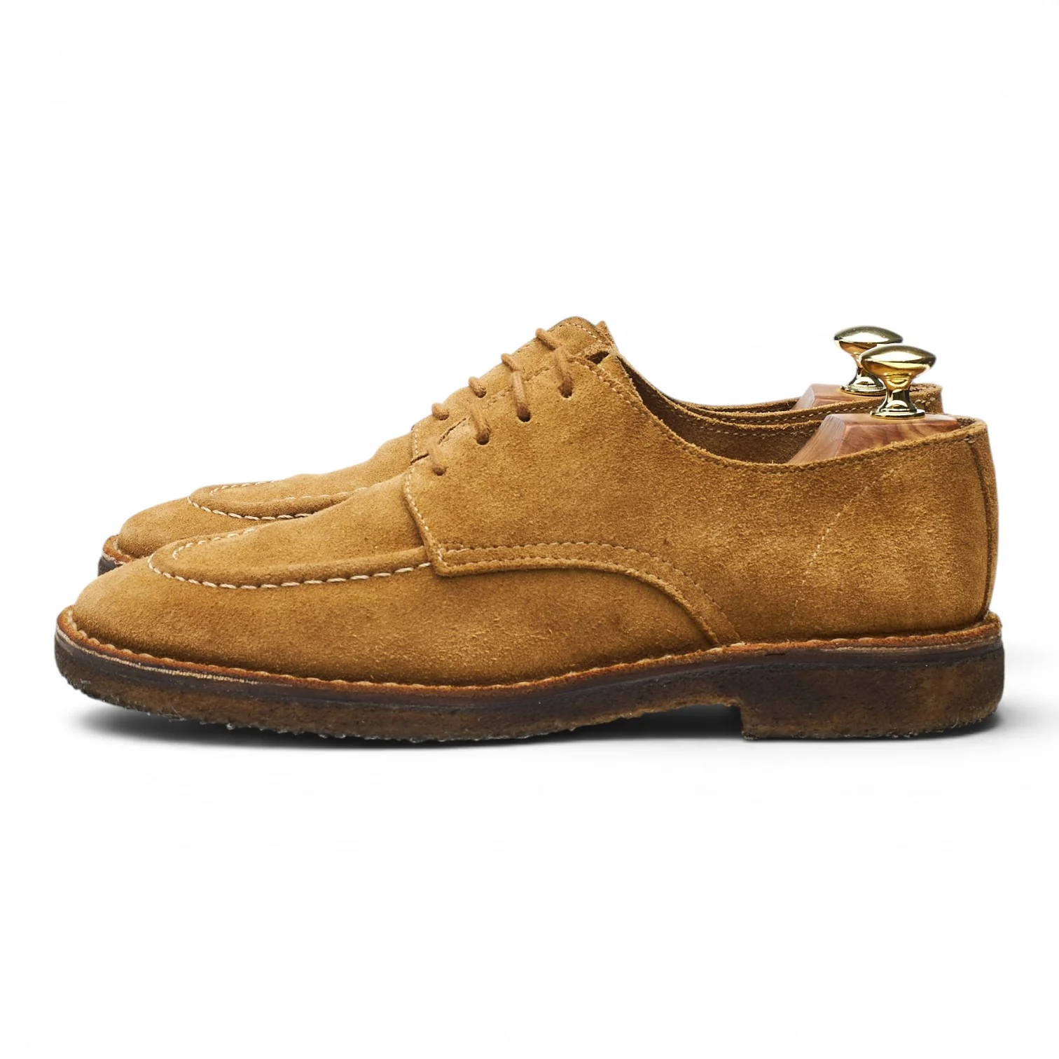 'Chard' Tan Brown Suede Apron Derby UK 7 - Image 3