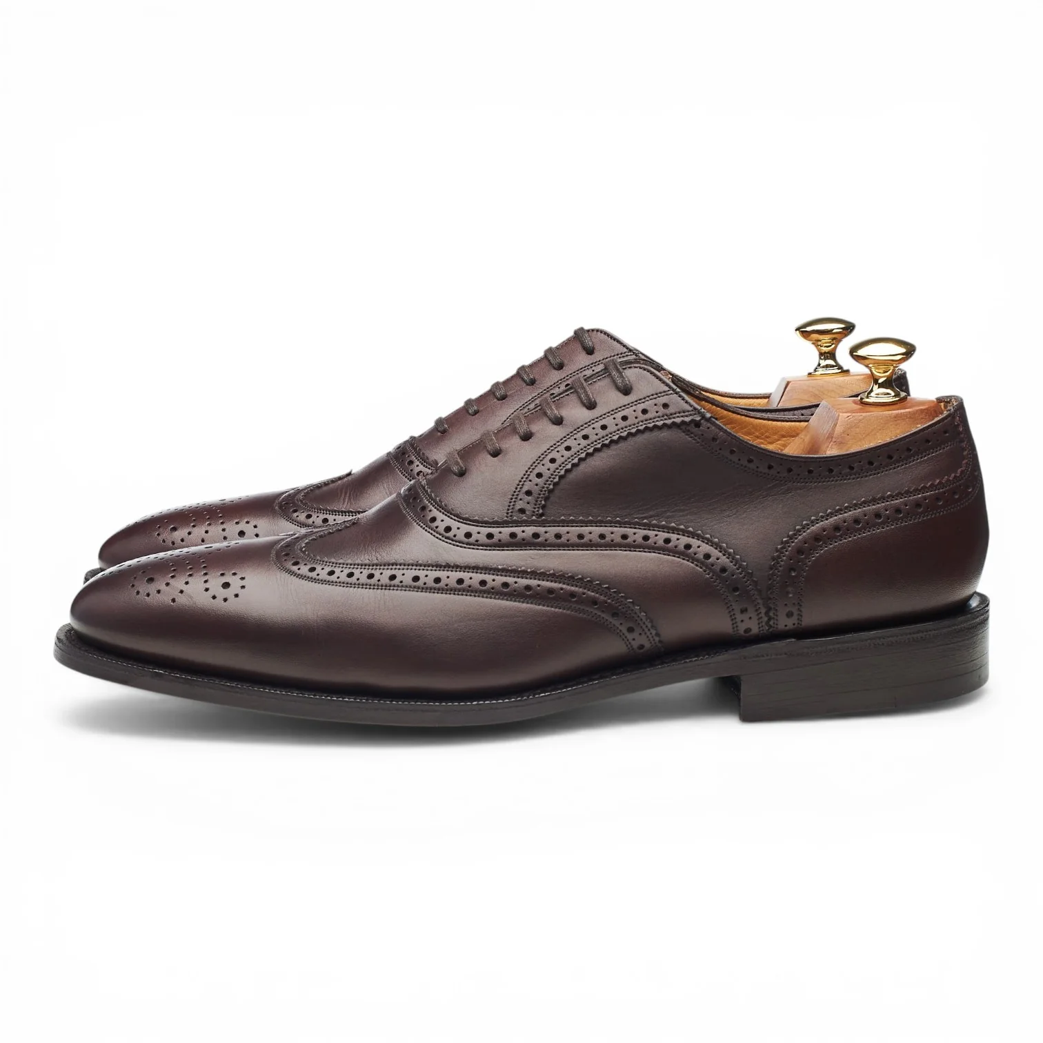 'Charles' Dark Brown Leather Oxford Brogues UK 9.5 F - Image 3