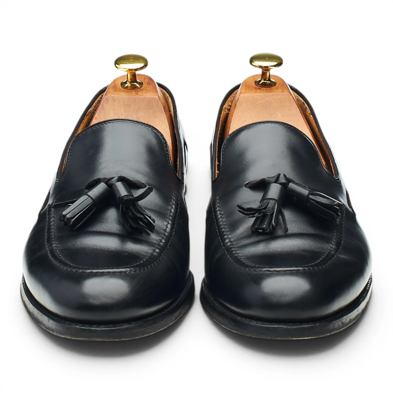 Charles Tyrwhitt 'Berwick' Black Leather Tassel Loafers UK 8 F - Image 2