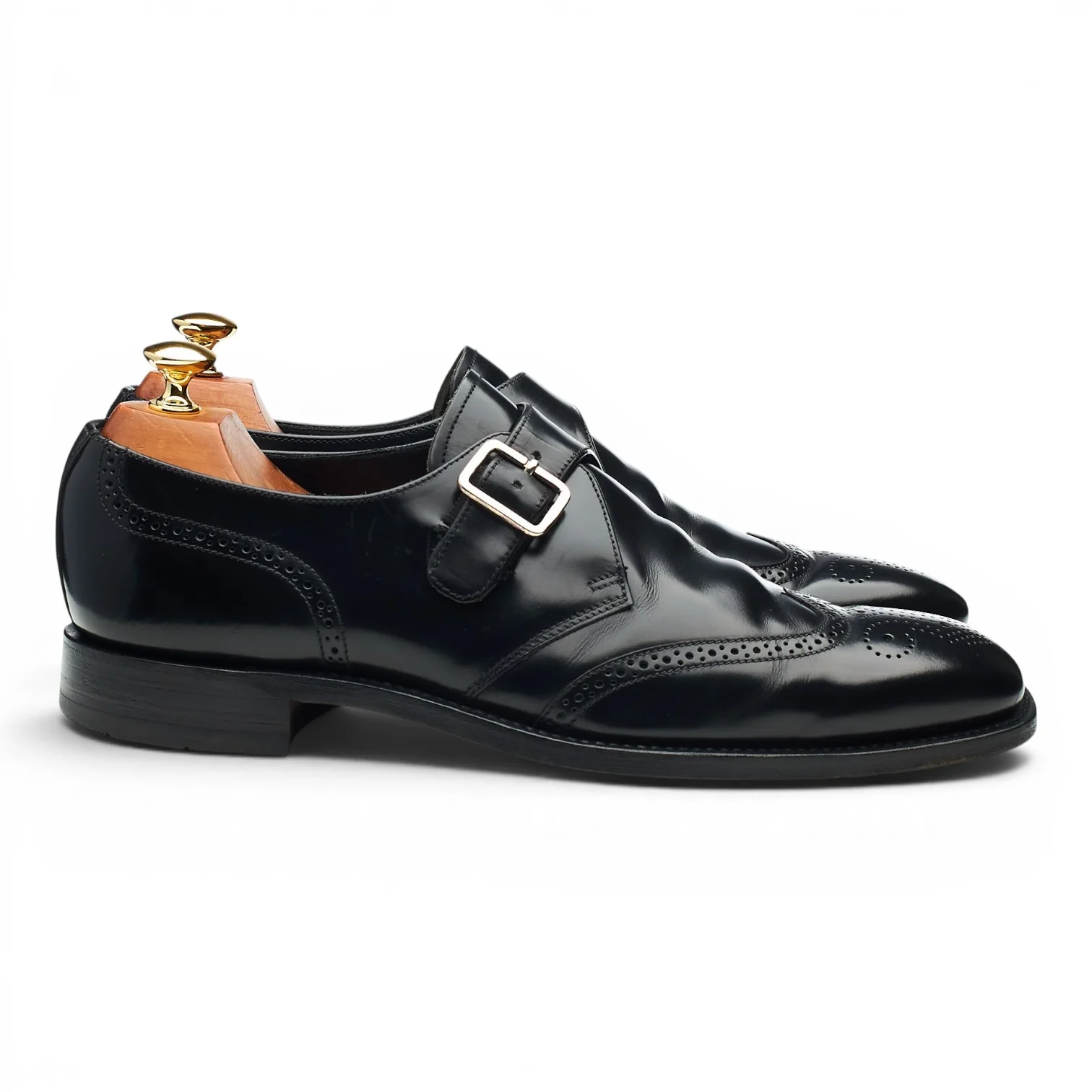 Charles Tyrwhitt 'Crichton' Black Leather Monk Strap UK 8.5 F