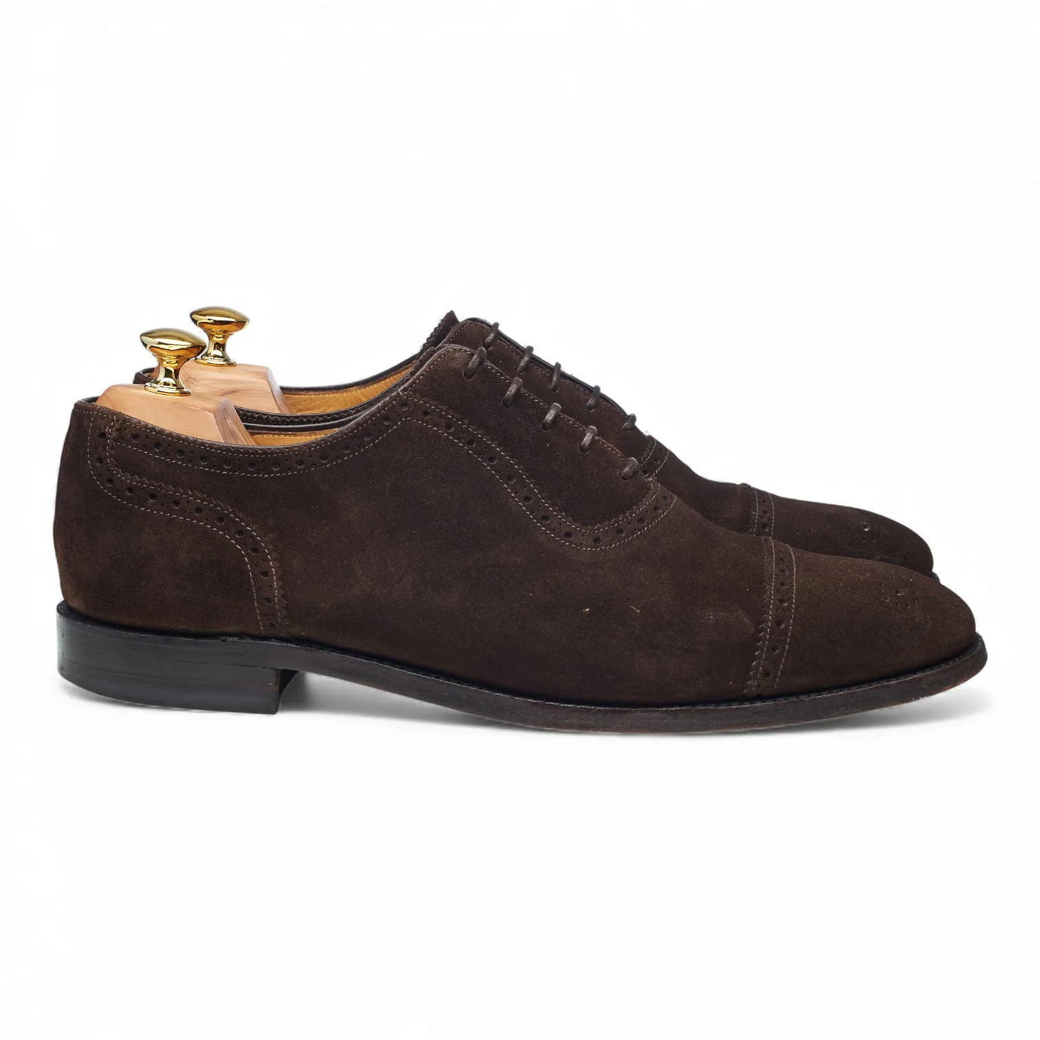 Charles Tyrwhitt Dark Brown Suede Oxford Brogues UK 11 F