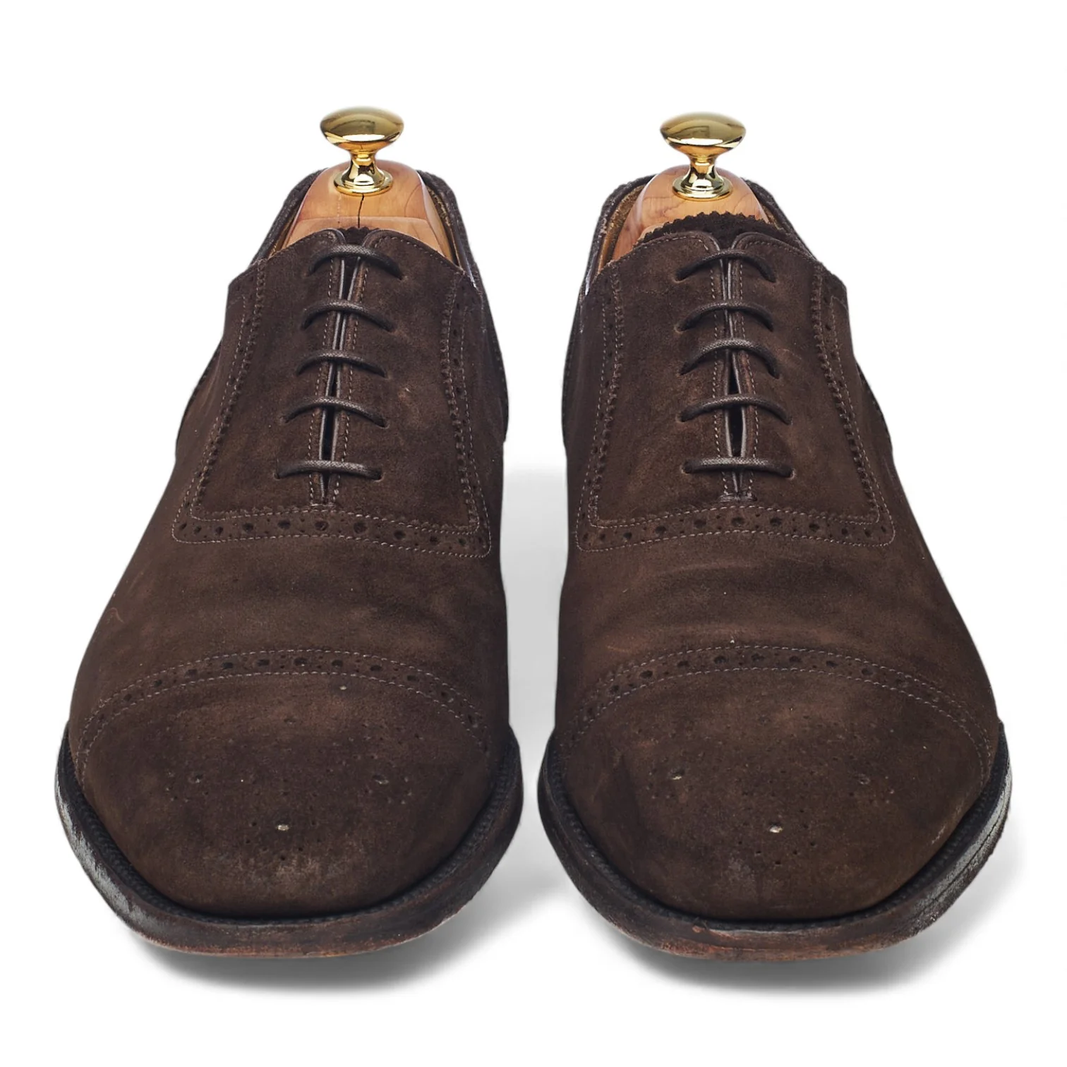 Charles Tyrwhitt Dark Brown Suede Oxford Brogues UK 11 F - Image 2