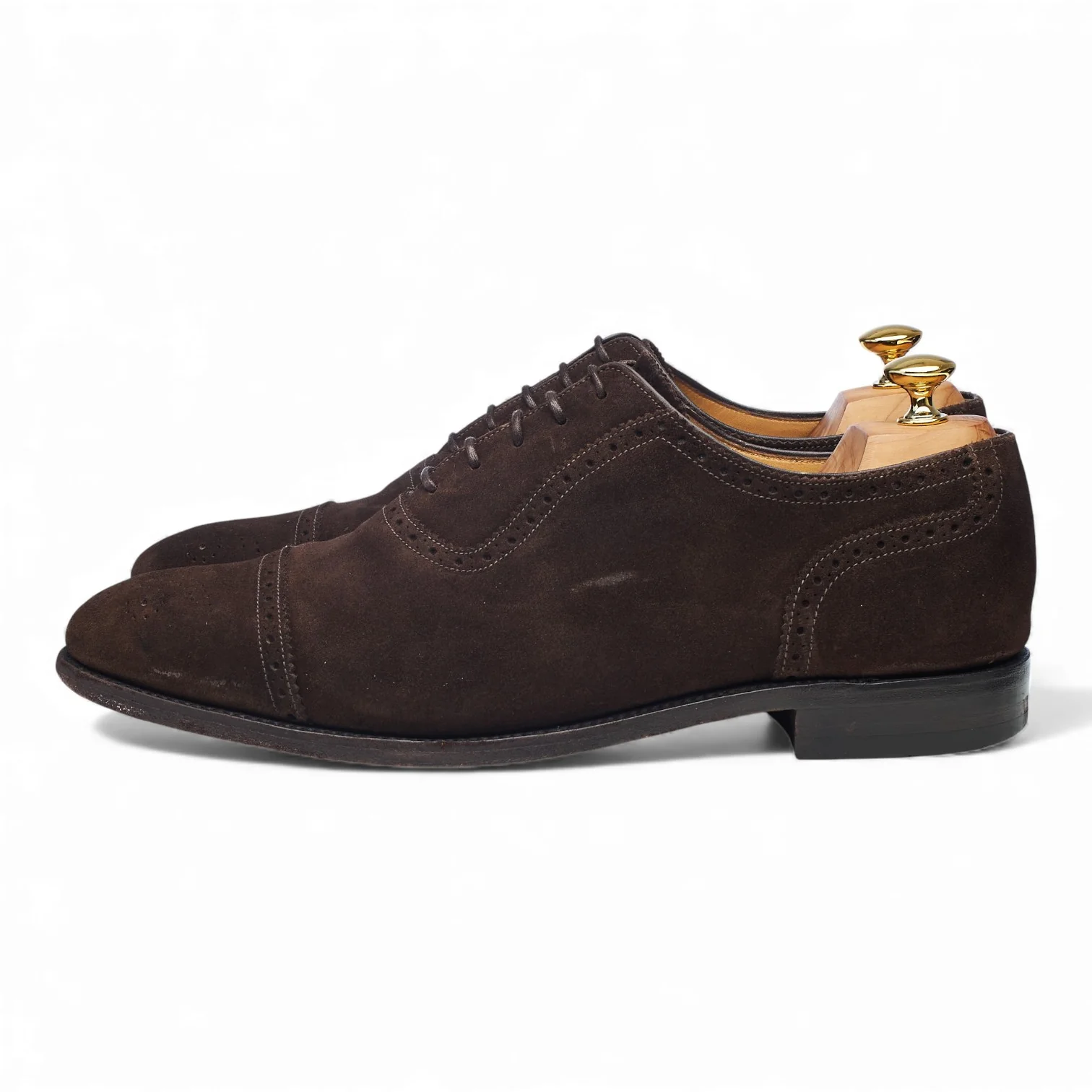 Charles Tyrwhitt Dark Brown Suede Oxford Brogues UK 11 F - Image 3