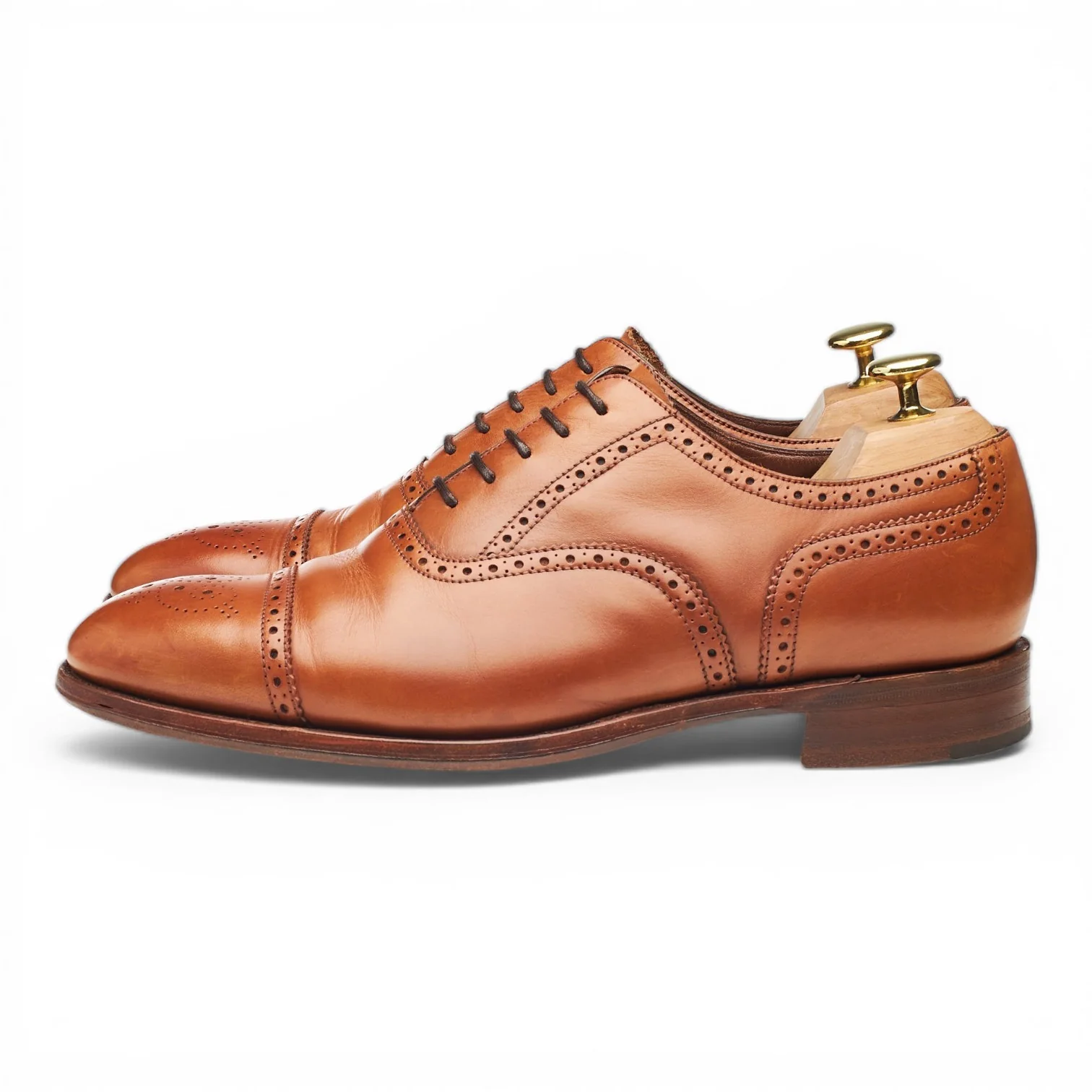 Charles Tyrwhitt Tan Brown Leather Oxford Brogues UK 8.5 F - Image 3