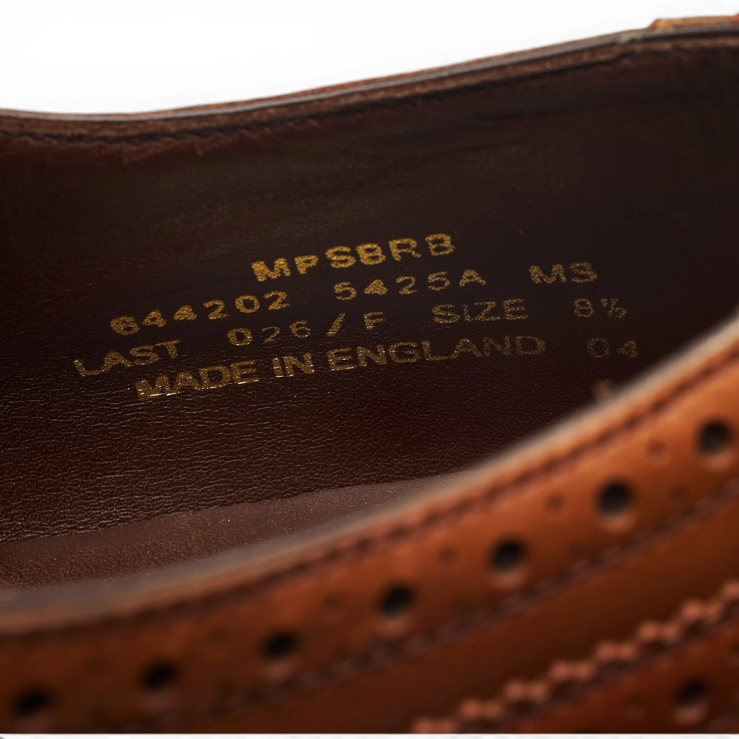 Charles Tyrwhitt Tan Brown Leather Oxford Brogues UK 8.5 F - Image 7