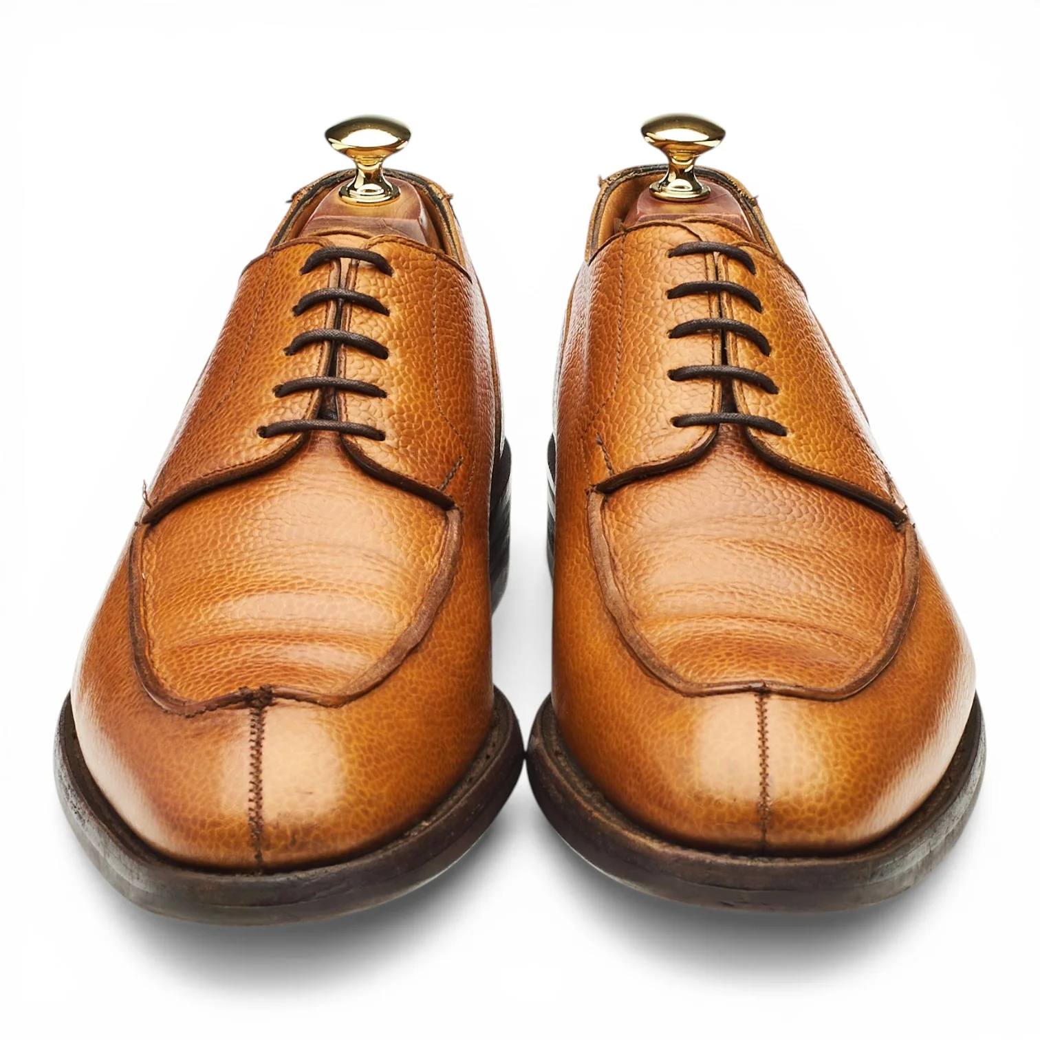 'Charlton' Tan Brown Grain Leather Split Toe Derby UK 9.5 F - Image 2