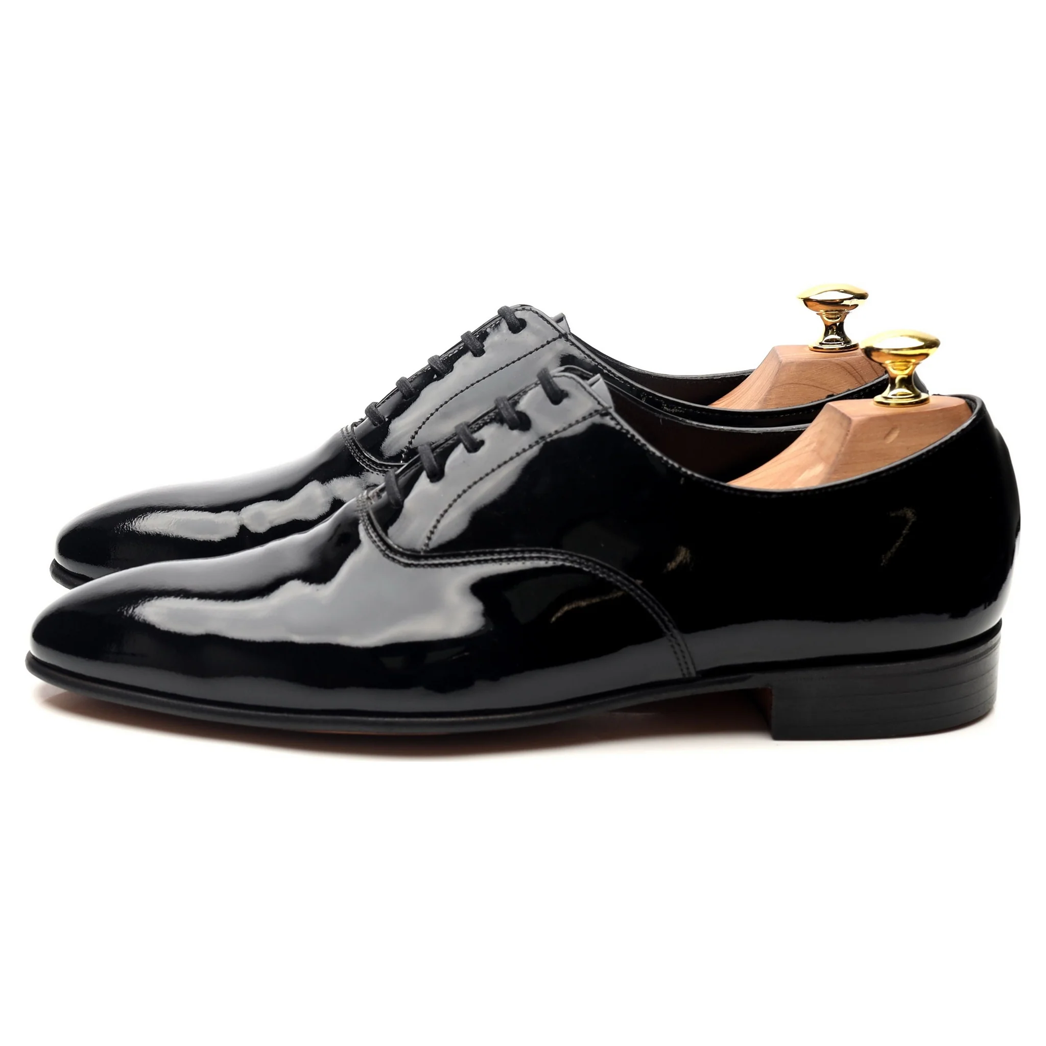 'Cheam' Black Patent Leather Oxford UK 8 E - Image 2