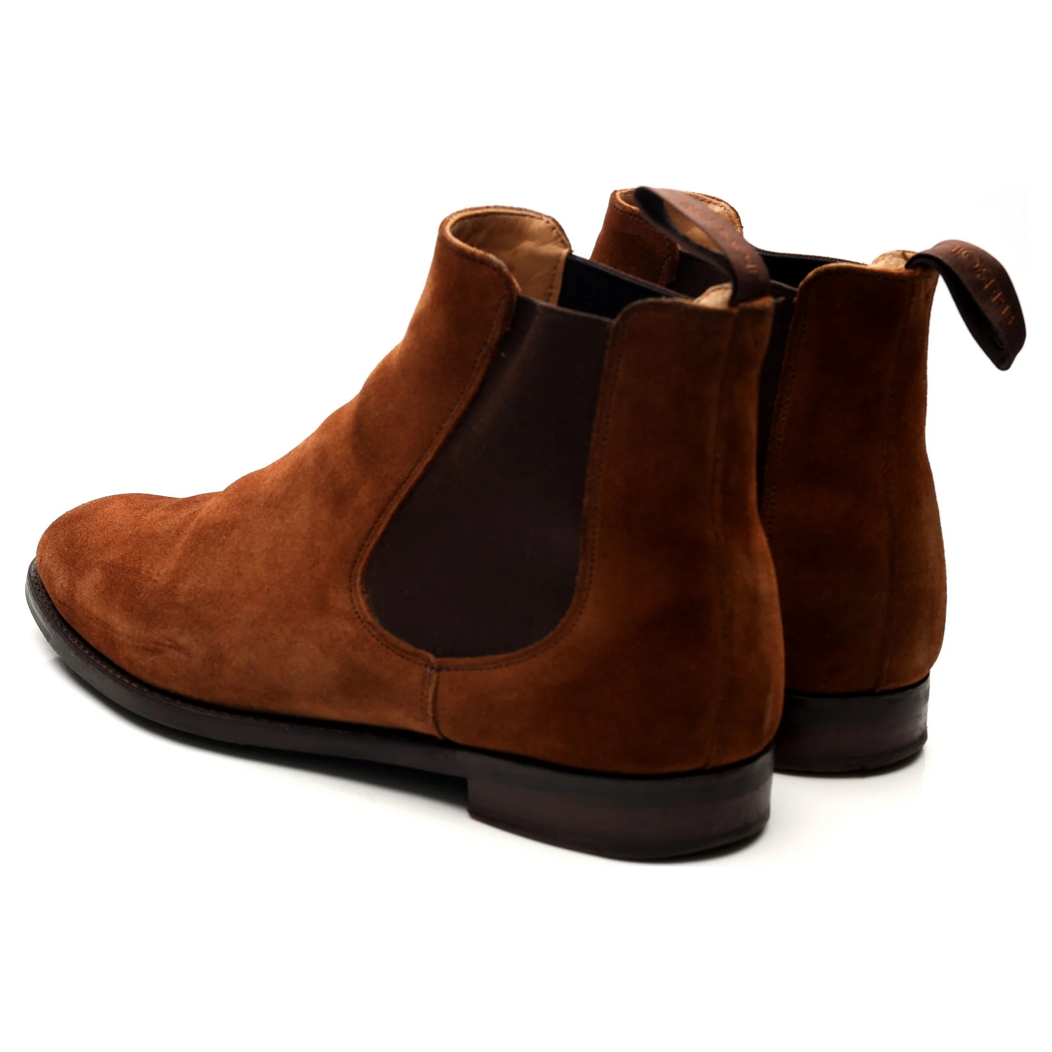 'Godfrey' Snuff Brown Suede Chelsea Boots UK 8.5 F - Image 3