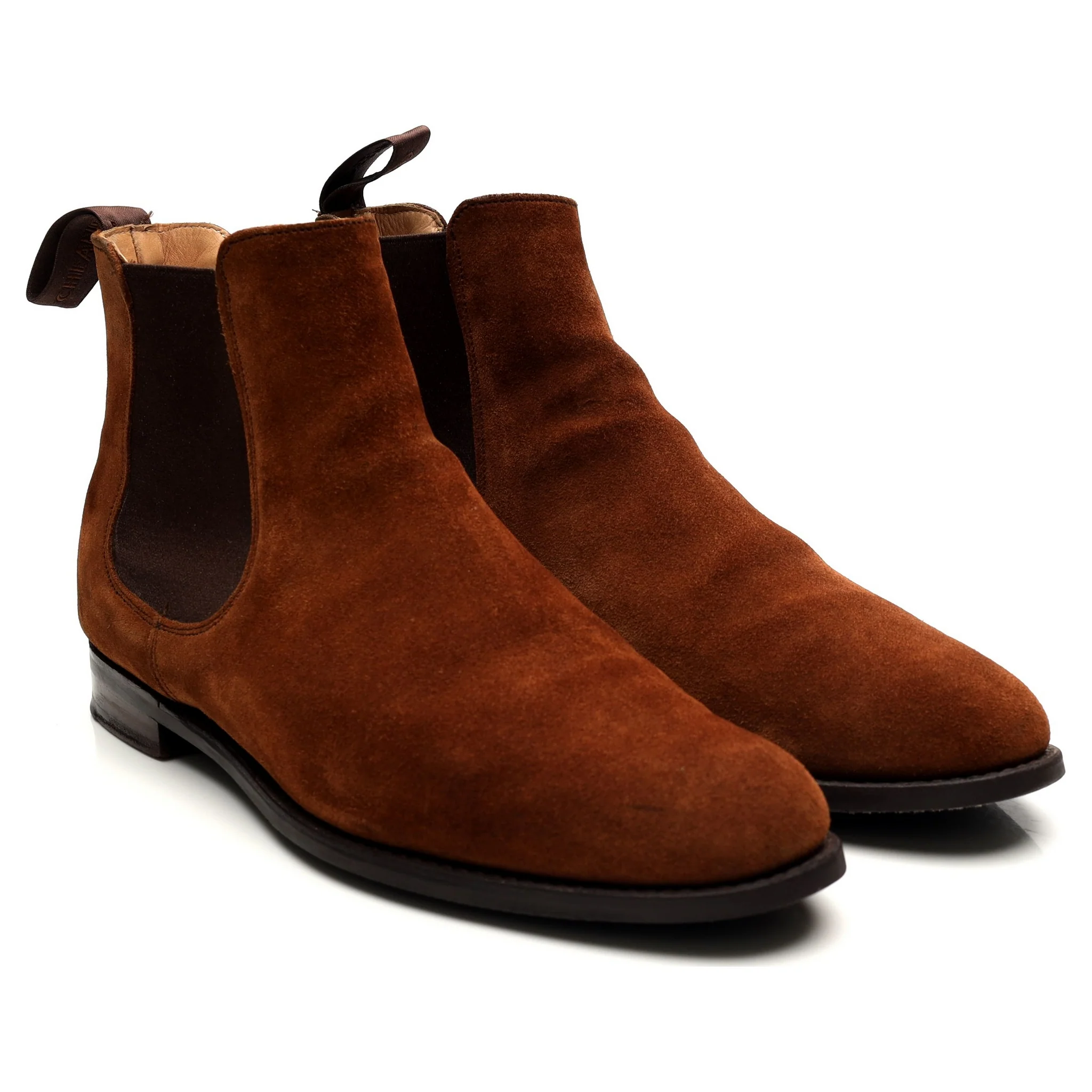 'Godfrey' Snuff Brown Suede Chelsea Boots UK 8.5 F - Image 7