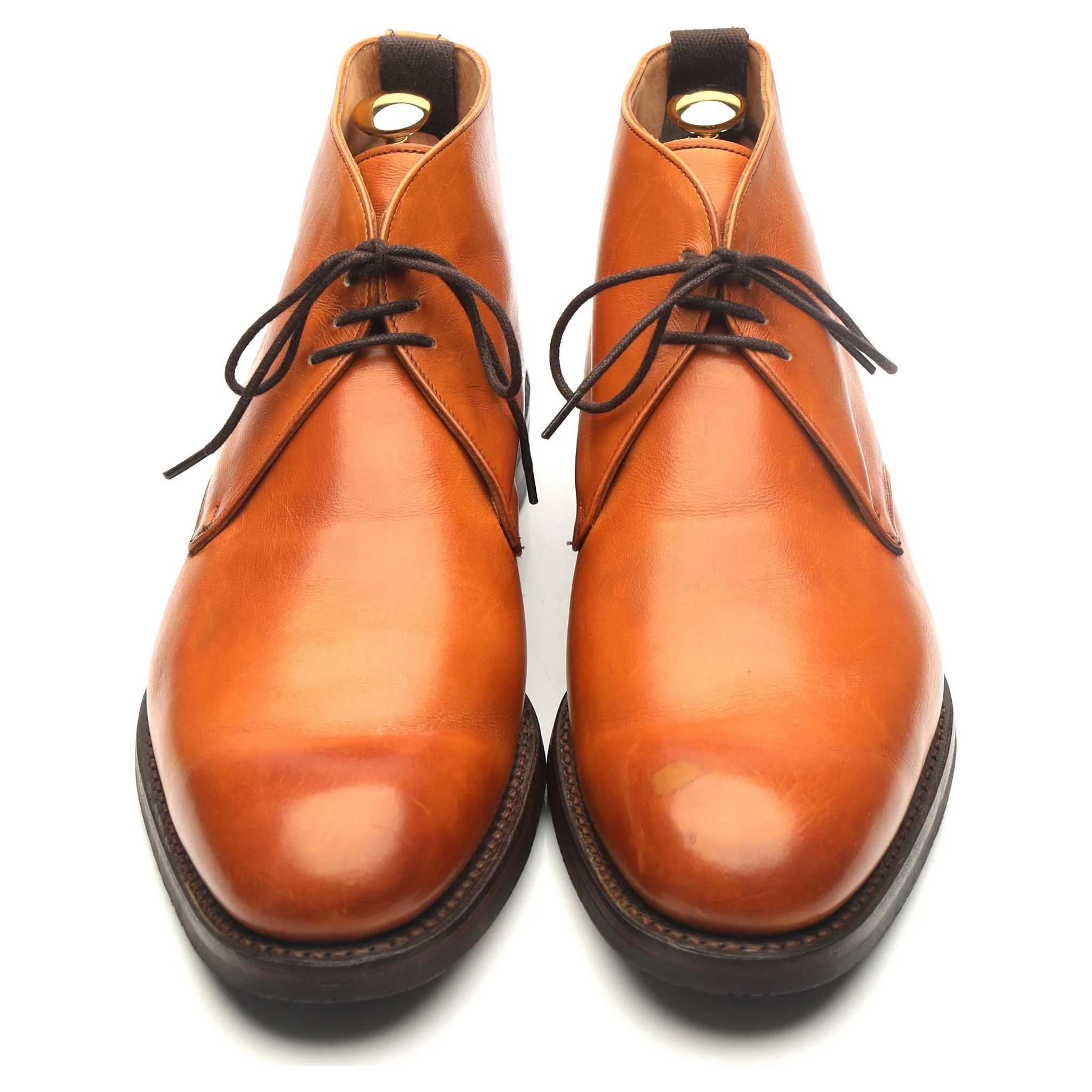 'Jackie III' Tan Brown Leather Chukka Boots UK 10 F - Image 10