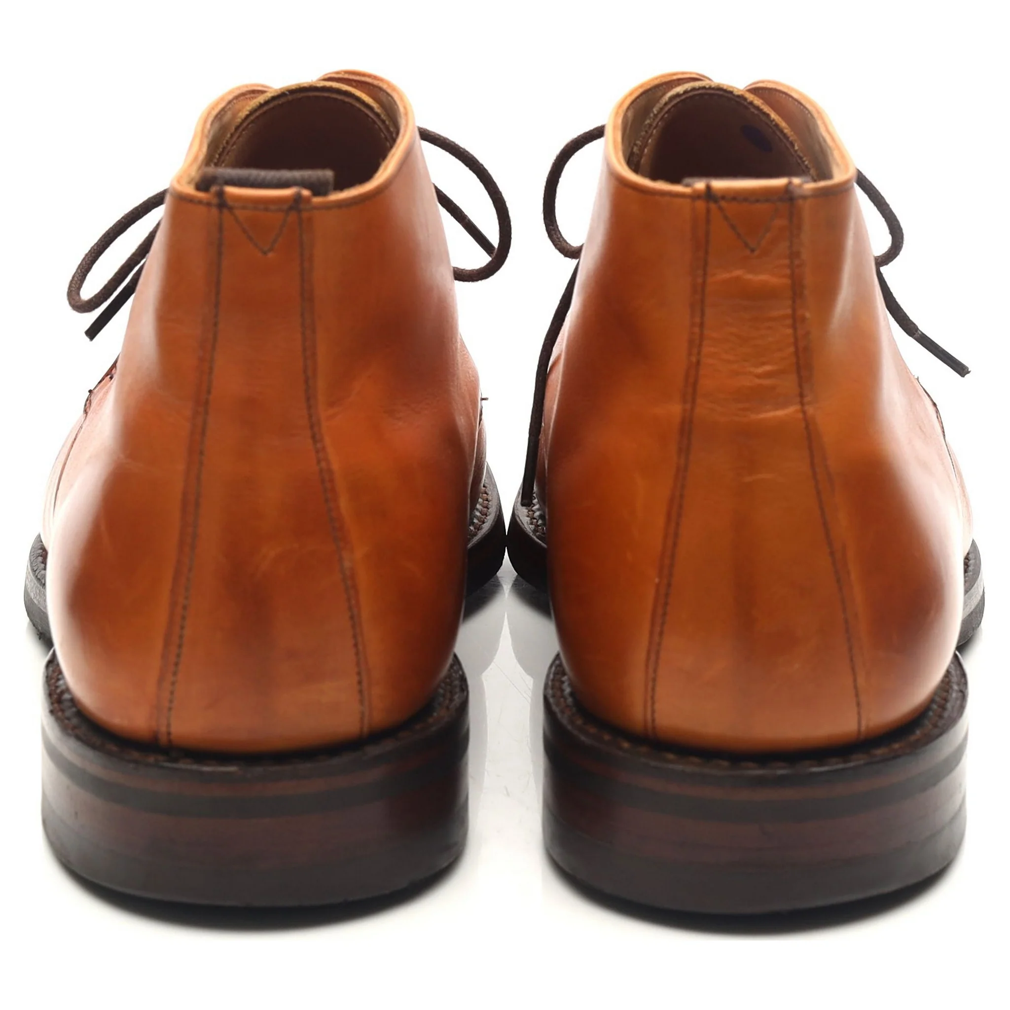 'Jackie III' Tan Brown Leather Chukka Boots UK 10 F - Image 5
