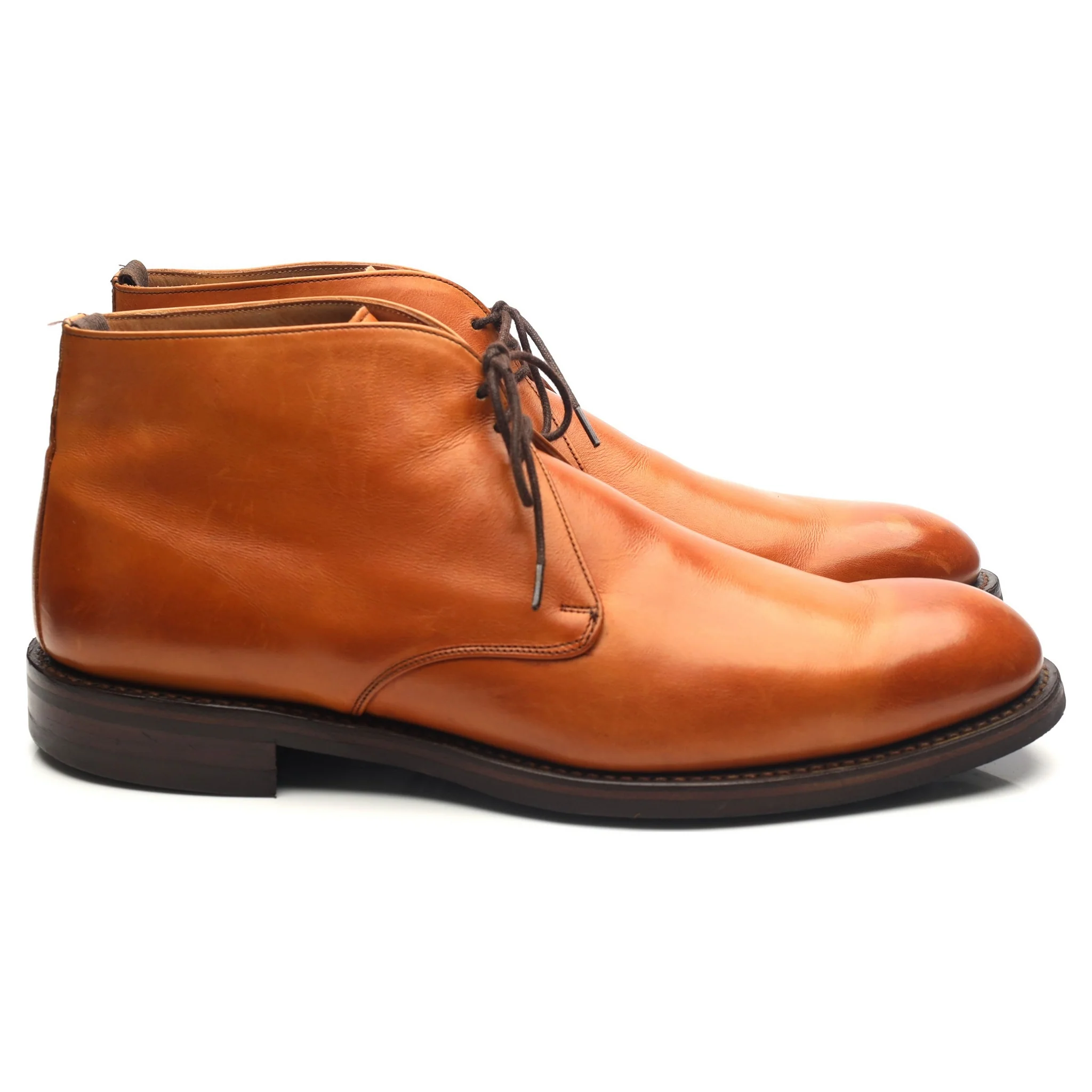 'Jackie III' Tan Brown Leather Chukka Boots UK 10 F - Image 7