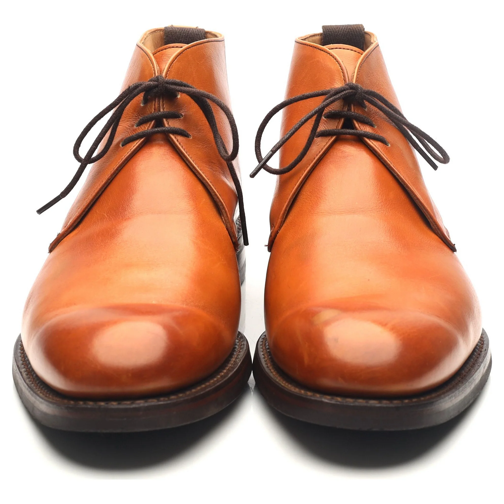 'Jackie III' Tan Brown Leather Chukka Boots UK 10 F - Image 9