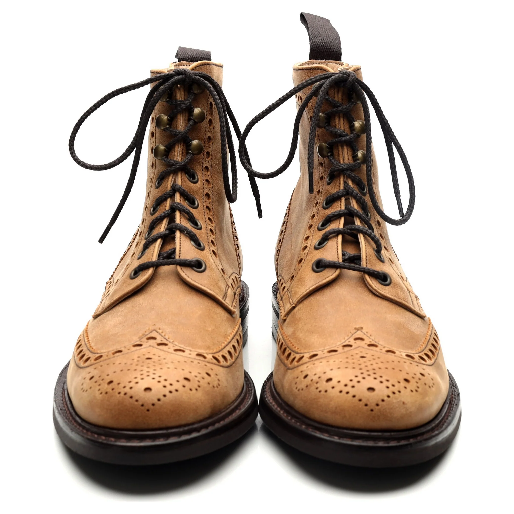 'Tweed' Sand Brown Suede Brogue Boots UK 9.5 F - Image 8