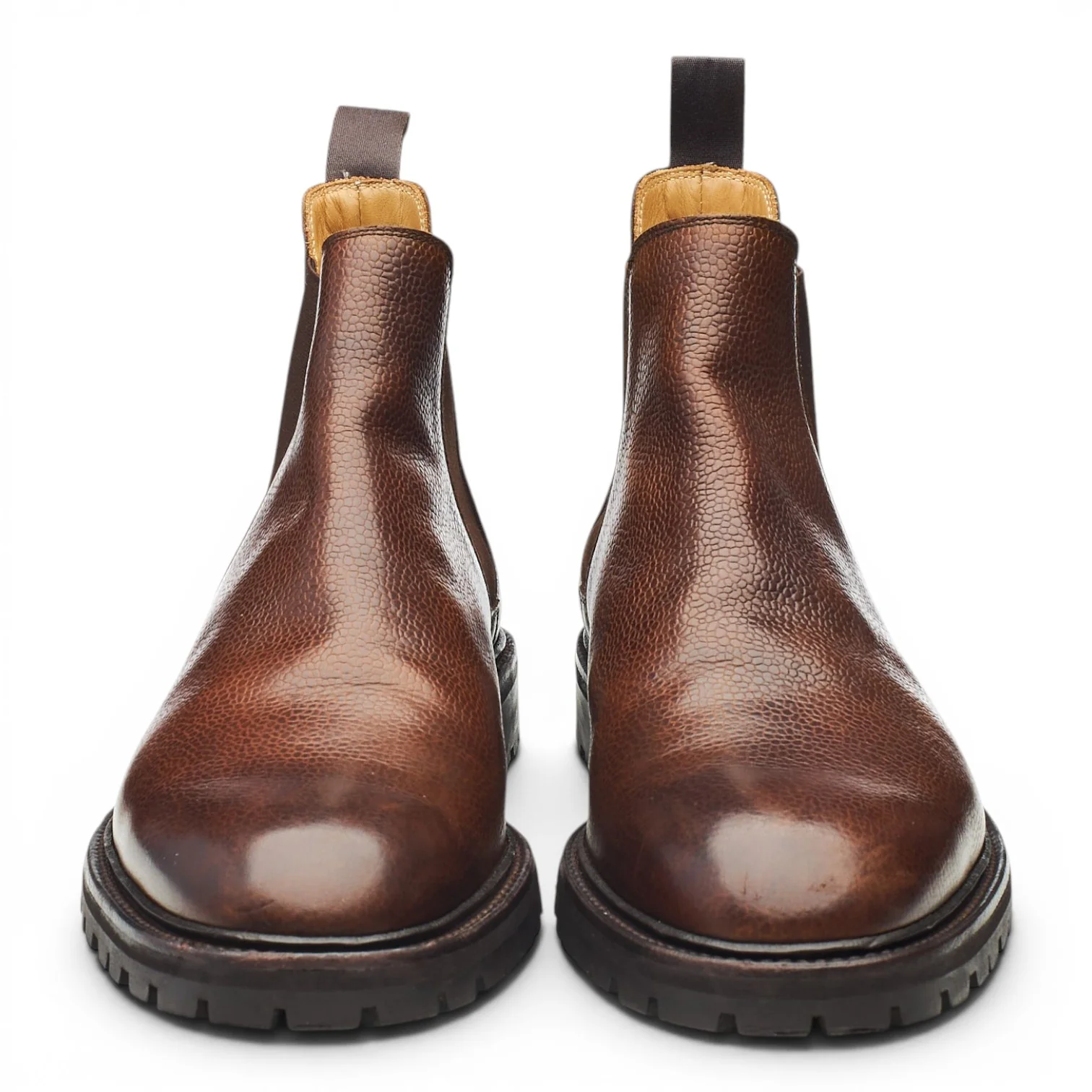 'Chelsea 11' Brown Grain Leather Chelsea Boots UK 9.5 E - Image 2