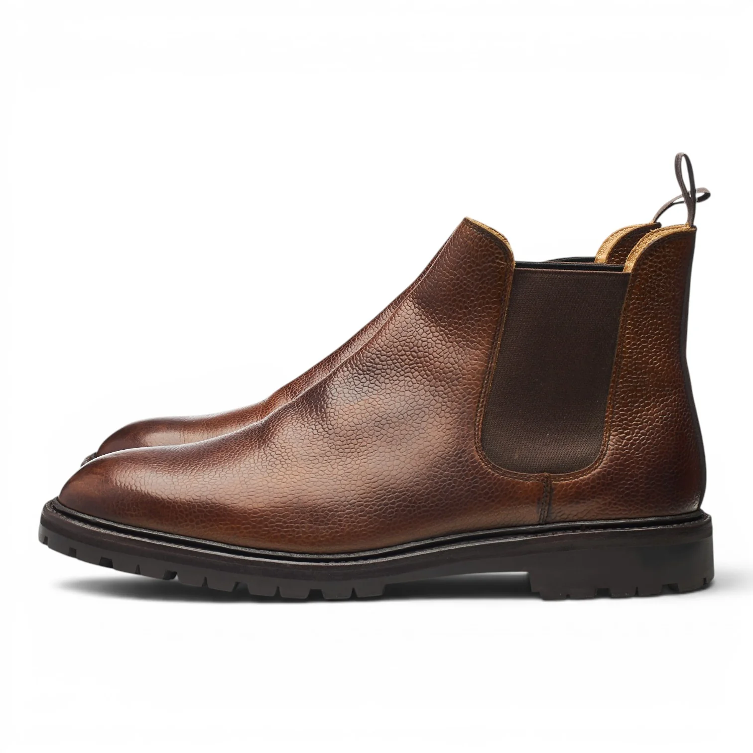 'Chelsea 11' Brown Grain Leather Chelsea Boots UK 9.5 E - Image 3