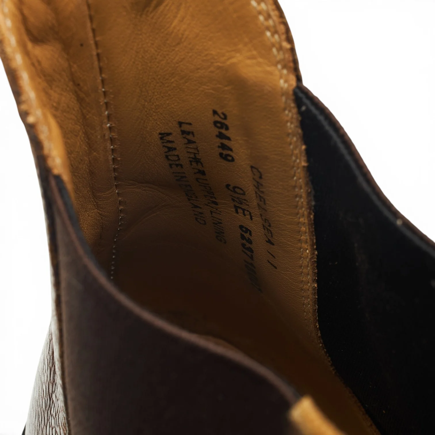 'Chelsea 11' Brown Grain Leather Chelsea Boots UK 9.5 E - Image 7