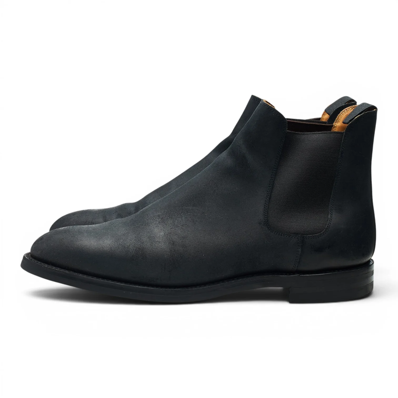 'Chelsea 5' Black Rough-Out Suede Chelsea Boots UK 10.5 E - Image 3