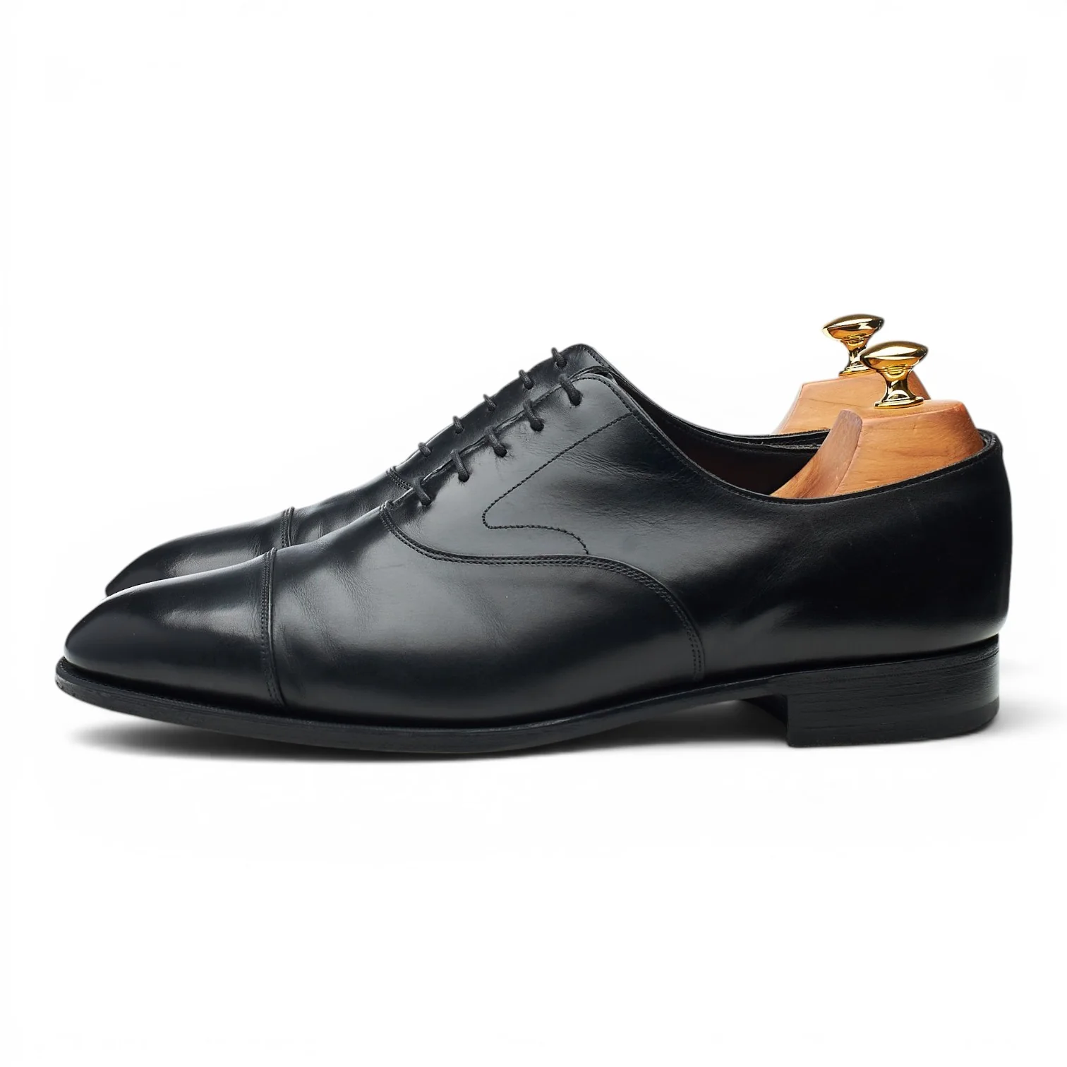 'Chelsea' Black Leather Oxford UK 10 F - Image 3
