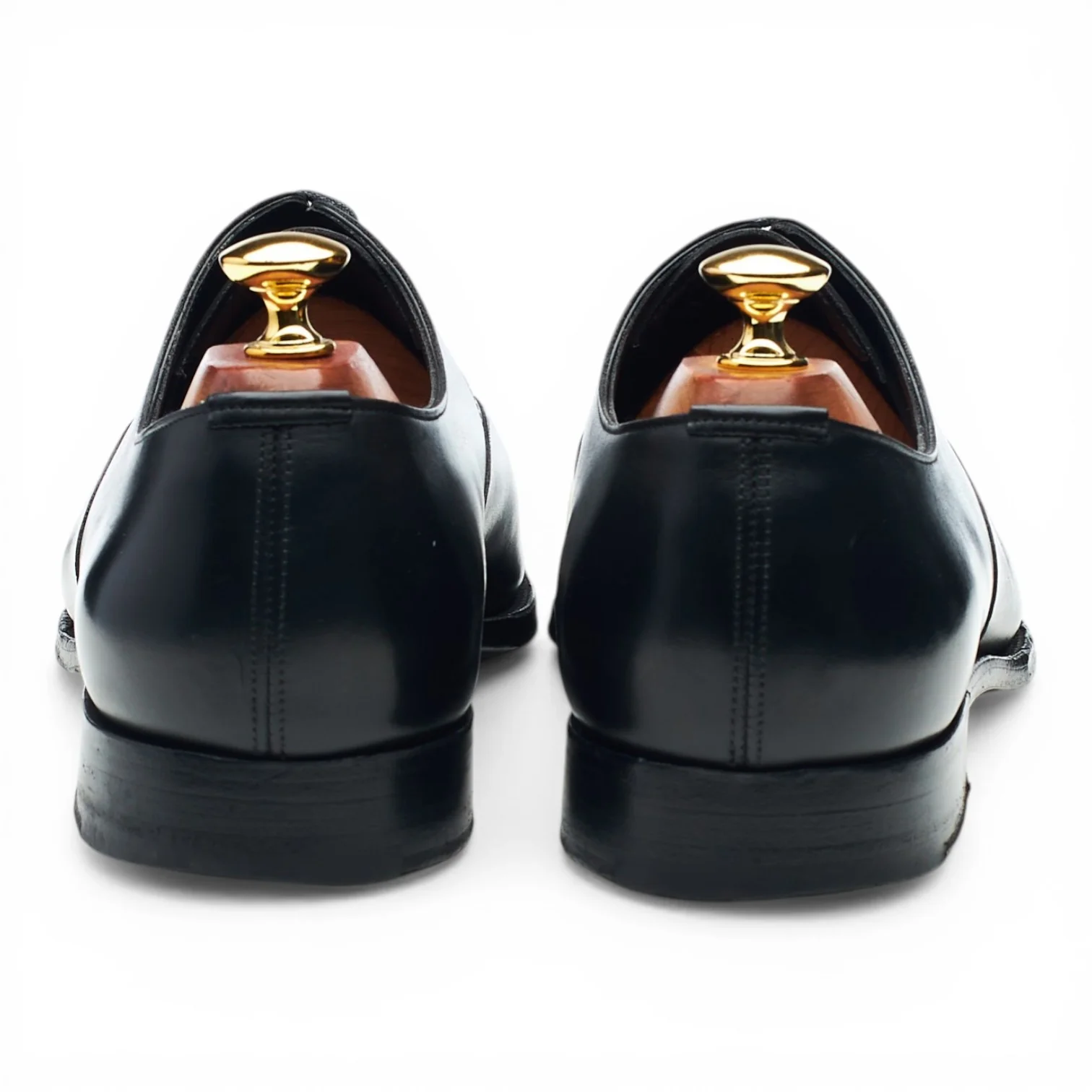'Chelsea' Black Leather Oxford UK 9 E - Image 4