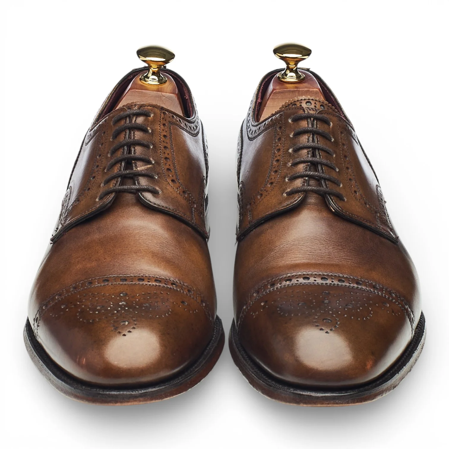 'Chester Stanford' Brown Leather Cap Toe Derby UK 9.5 F - Image 2