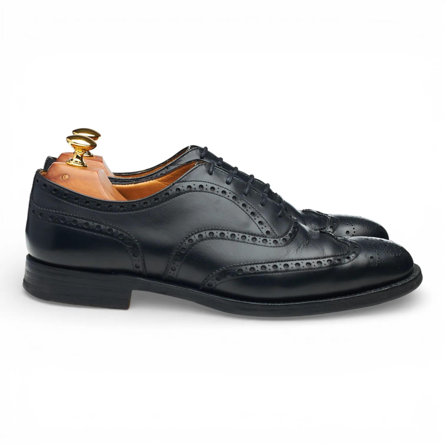 'Chetwynd' Black Leather Oxford Brogues UK 6.5 F