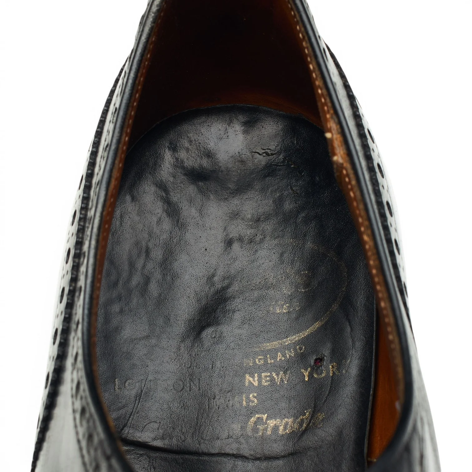 'Chetwynd' Black Leather Oxford Brogues UK 7.5 D - Image 6