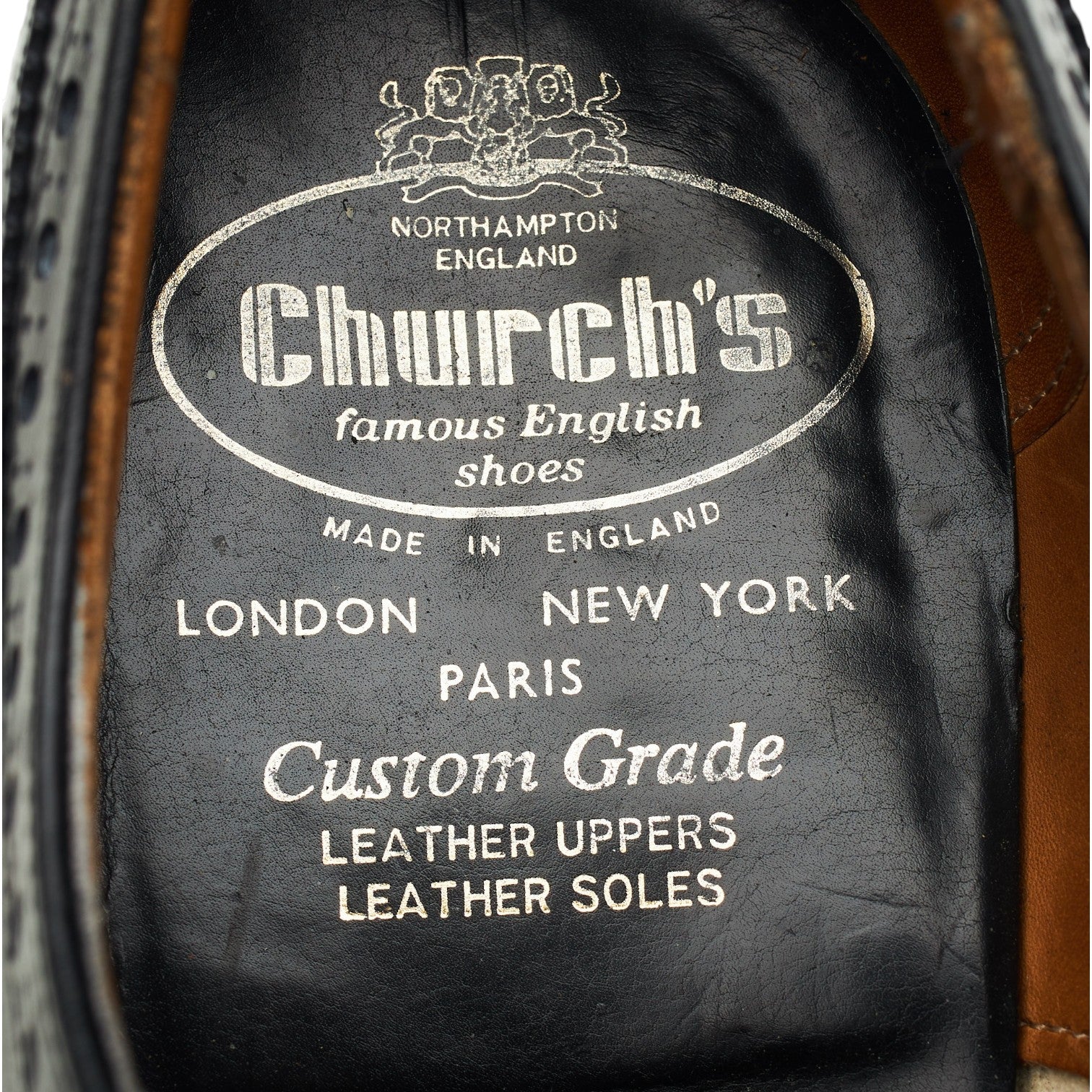 'Chetwynd' Black Leather Oxford Brogues UK 7.5 F - Image 6