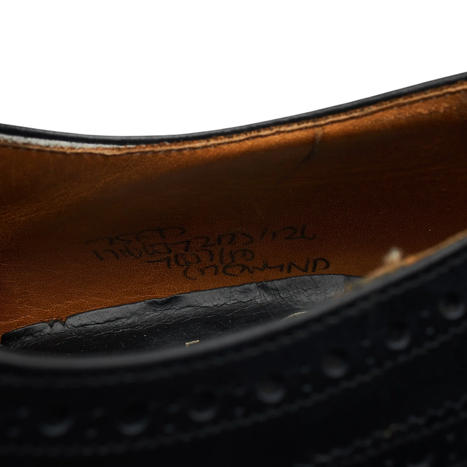 'Chetwynd' Black Leather Oxford Brogues UK 7.5 F - Image 7