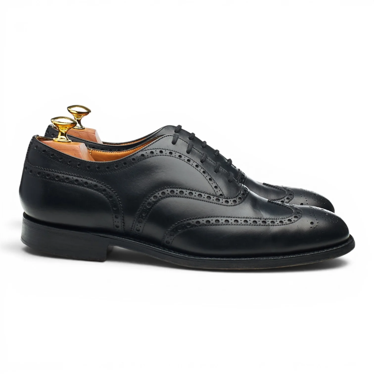 'Chetwynd' Black Leather Oxford Brogues UK 7 F
