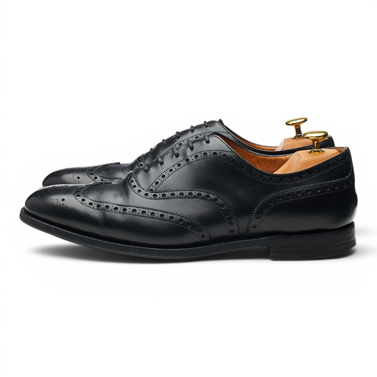 'Chetwynd' Black Leather Oxford Brogues UK 8 F - Image 3