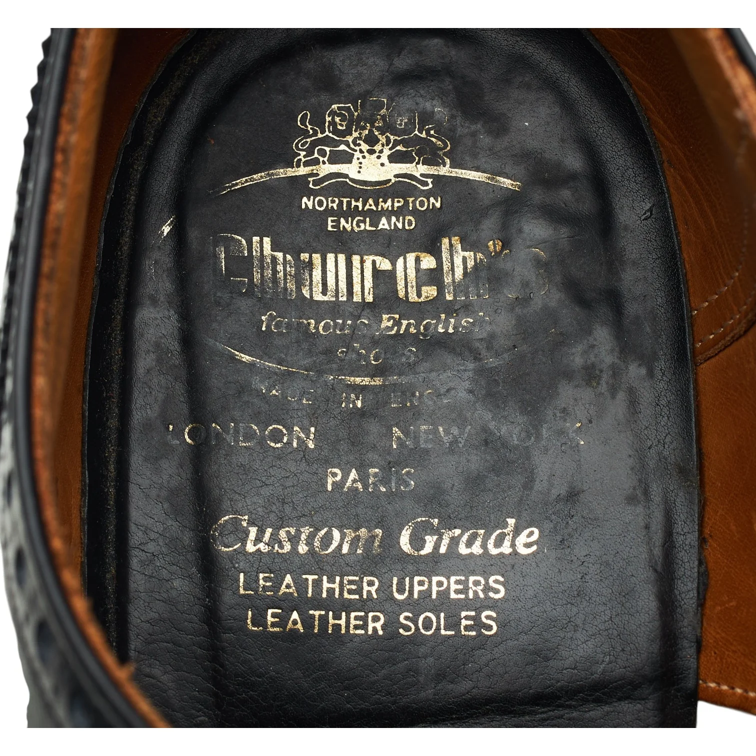 'Chetwynd' Black Leather Oxford Brogues UK 8 F - Image 6