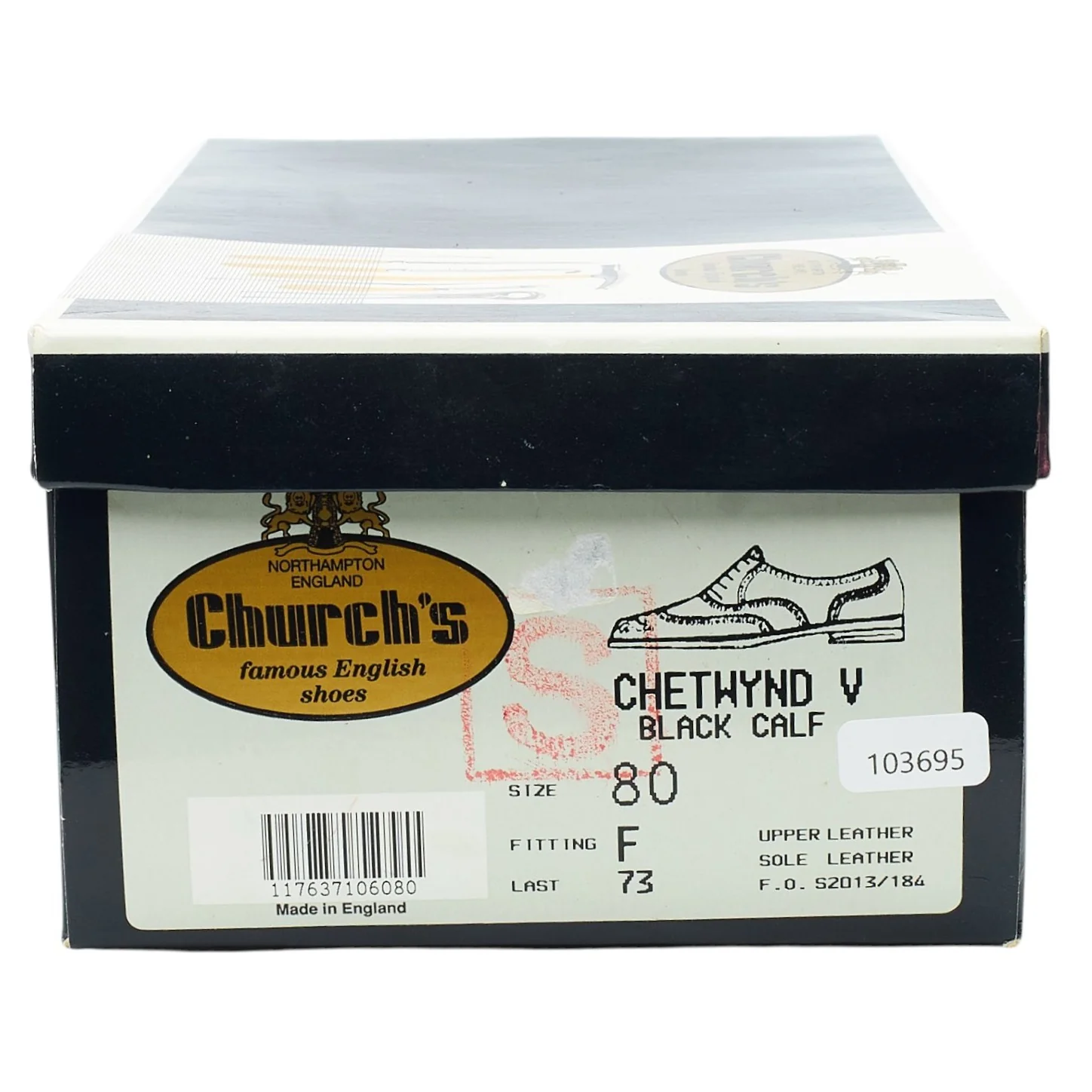 'Chetwynd' Black Leather Oxford Brogues UK 8 F - Image 8
