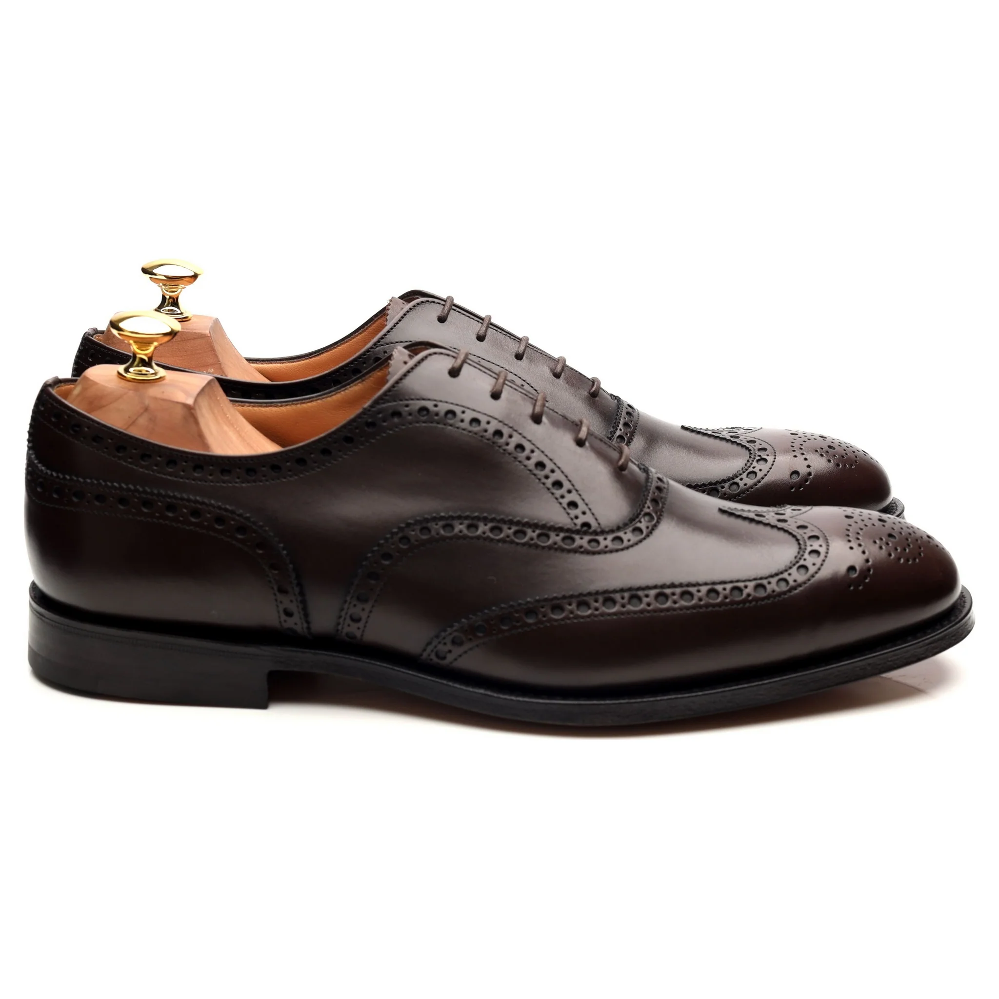 'Chetwynd' Dark Brown Leather Oxford Brogues UK 10 F - Image 6