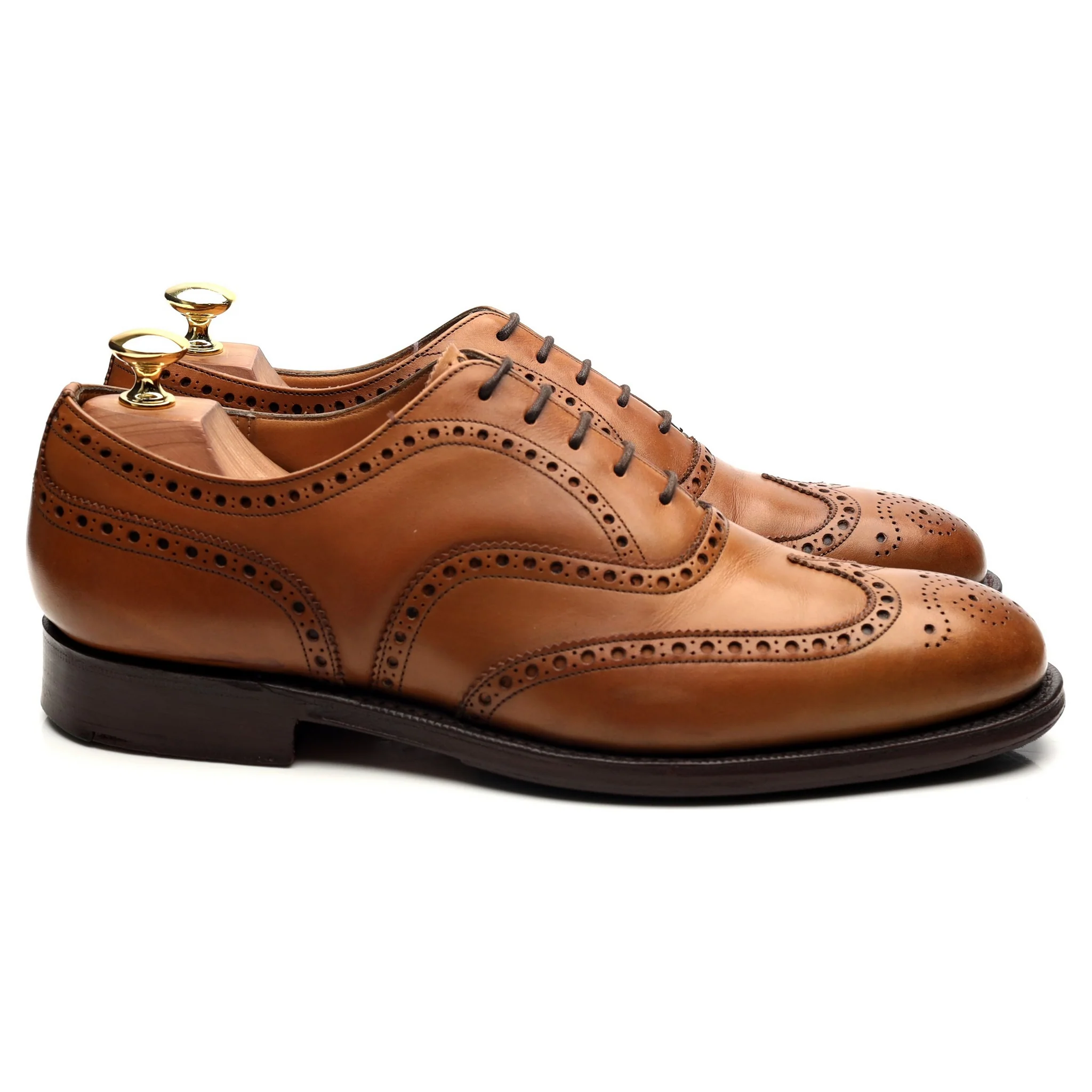 'Chetwynd' Tan Brown Leather Oxford Brogues UK 8 G - Image 6
