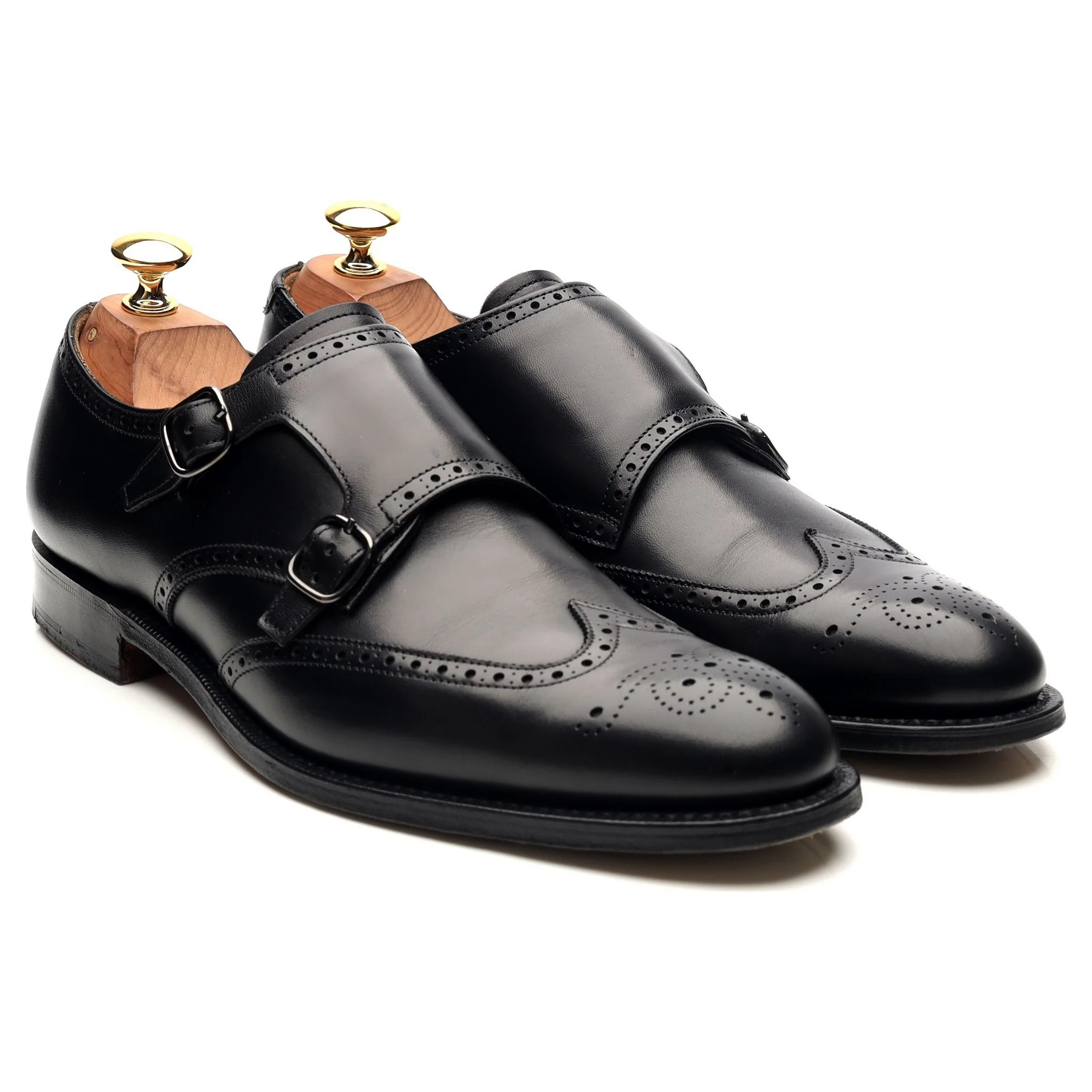 'Chicago' Black Leather Double Monk Strap UK 6.5 F - Image 7