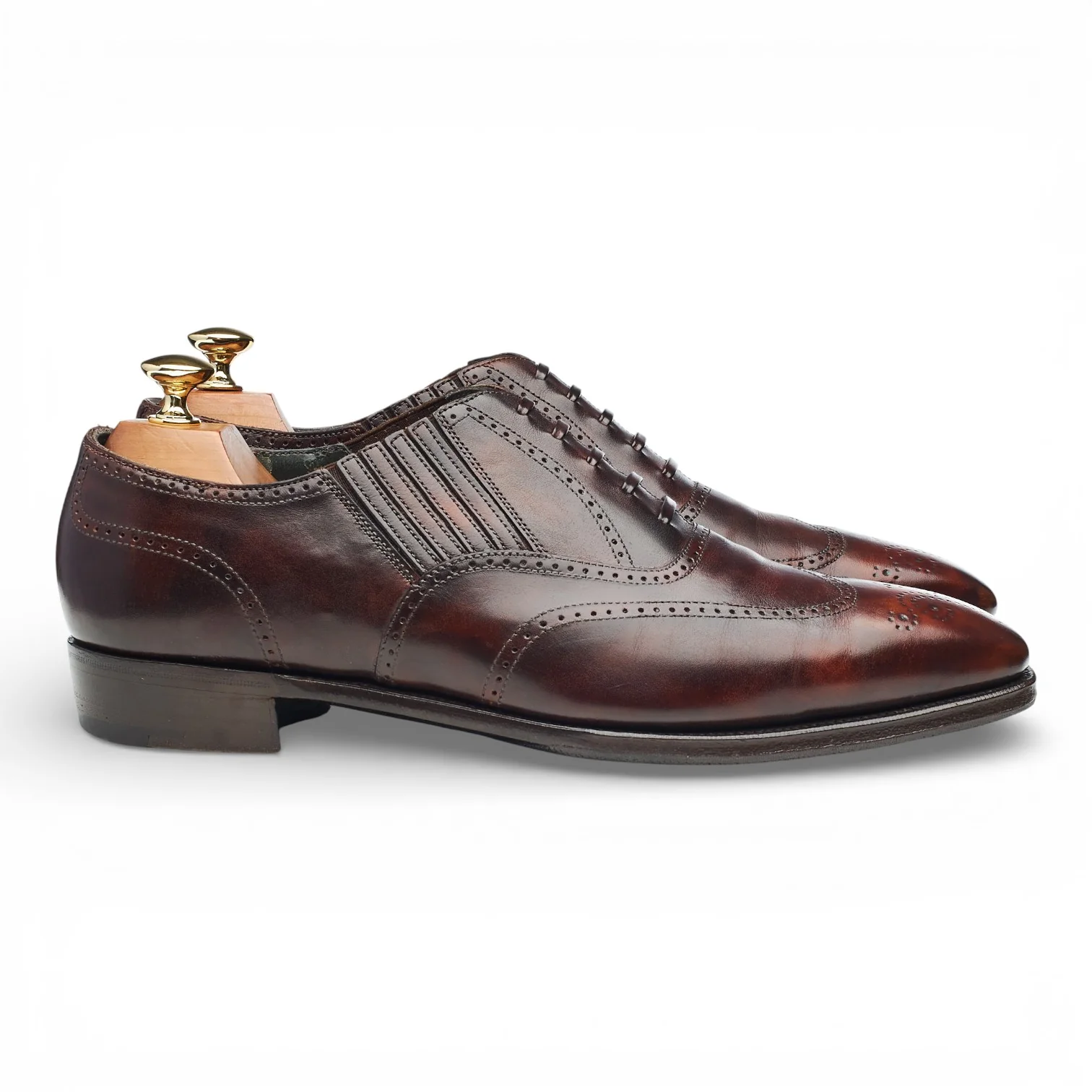 'Churchill' Brown Leather Lazyman Slip On UK 9 E