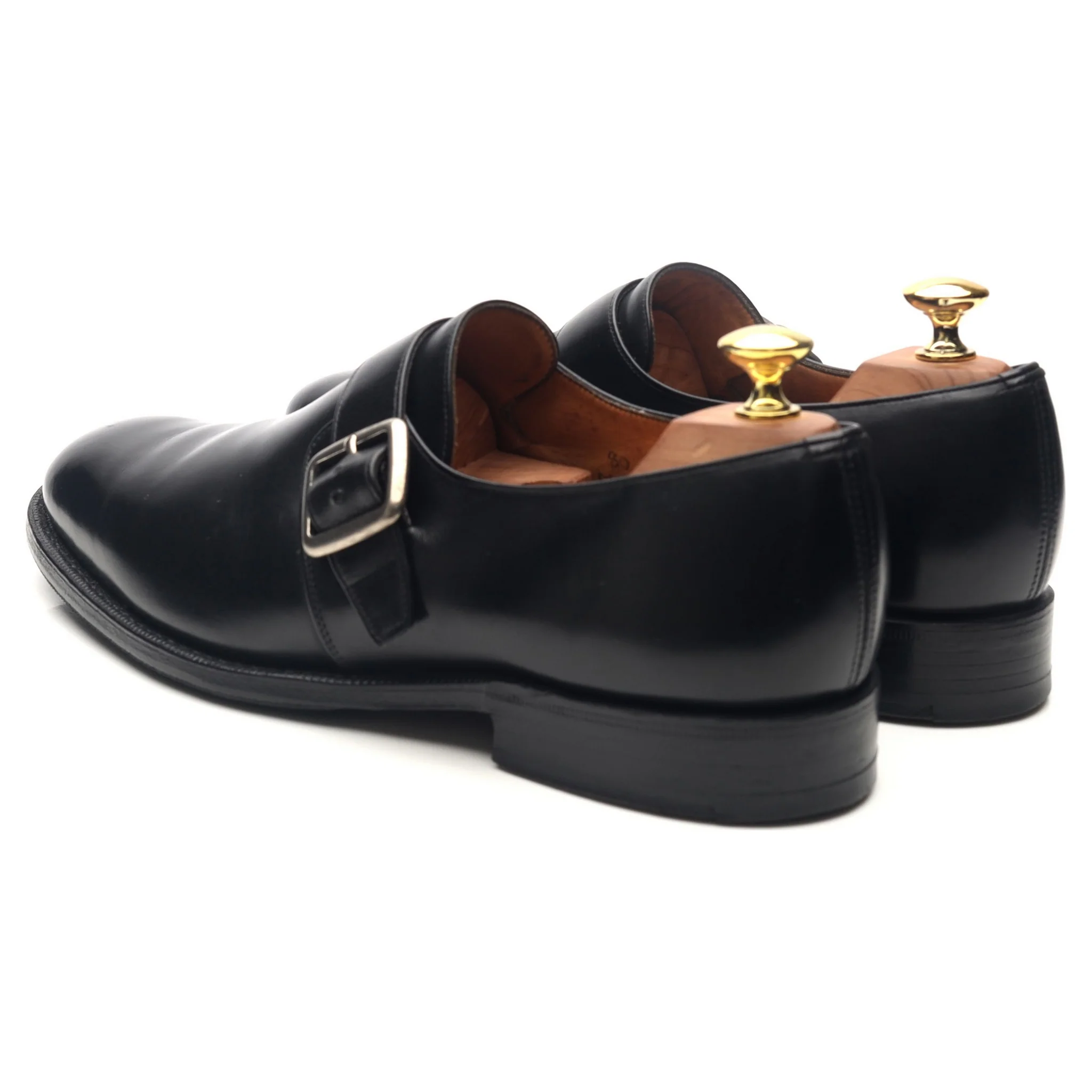 'Abington' Black Leather Monk Strap UK 8 F - Image 3