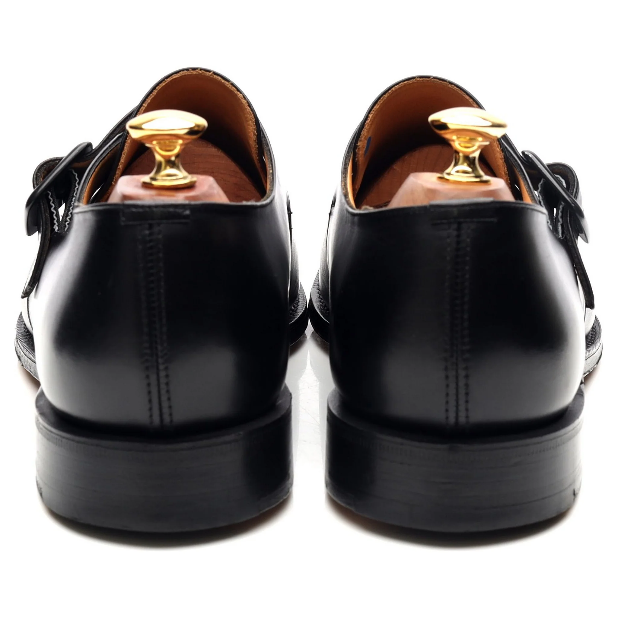 'Abington' Black Leather Monk Strap UK 9 G - Image 4